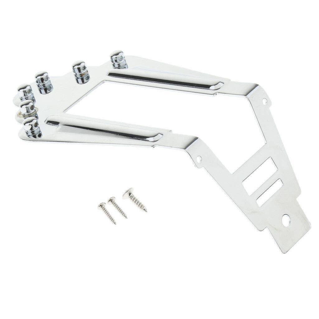 Durable Metal Jazz Electric Guitar Replacement Bridge Tailpiece Set - Chrome Plated for Smooth Playability | Perfect for Jazz, Blues & Rock Performances
