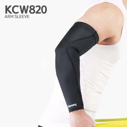 Kimony KCW820 Compression Arm Sleeve - Black for Sports & Recovery - Perfect for Basketball, Running, Tennis & Gym Workouts