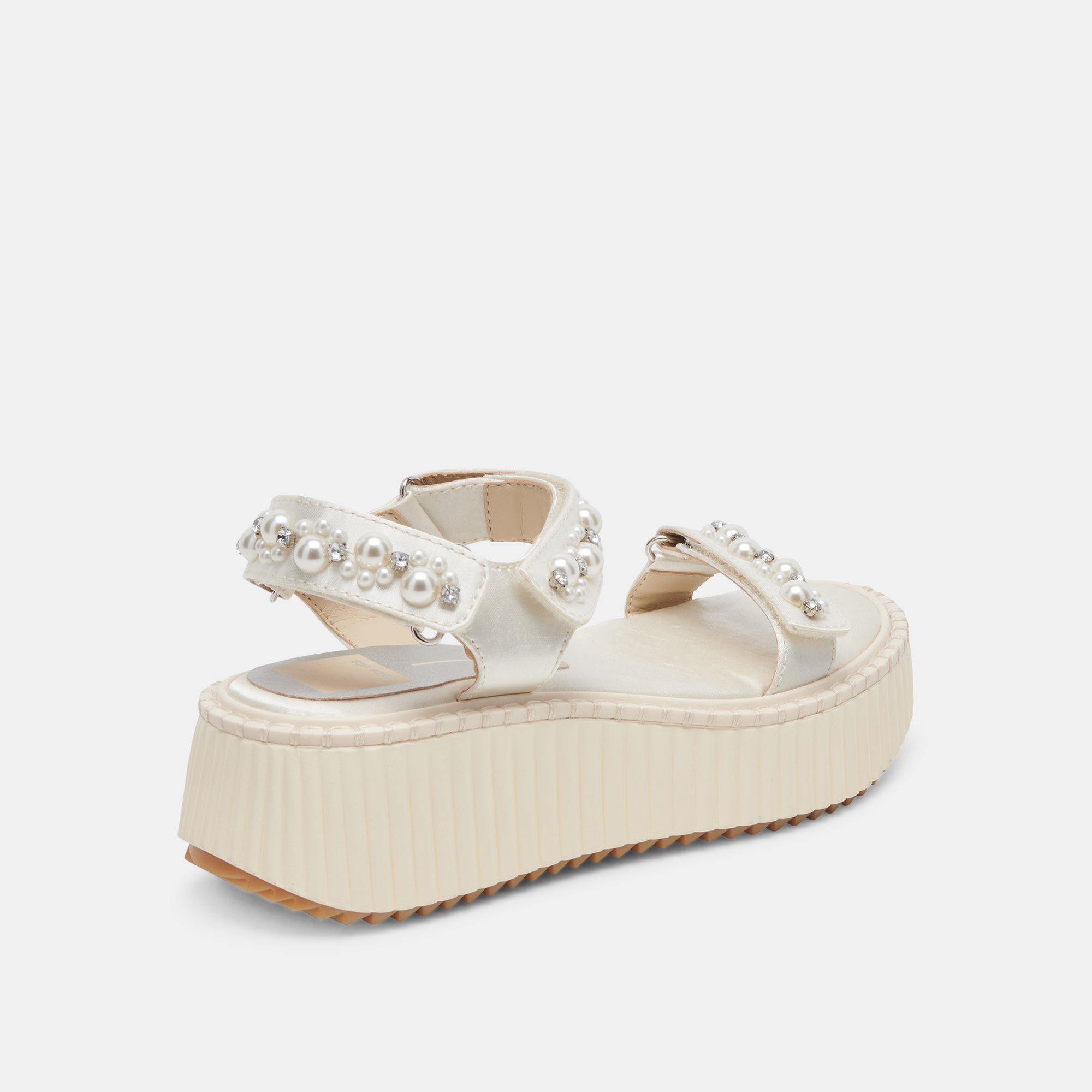 DEBRA PEARL SANDALS VANILLA PEARLS - Women's Elegant Pearl Embellished Sandals for Summer | Perfect for Beach Weddings, Vacation Outfits & Boho Chic Style