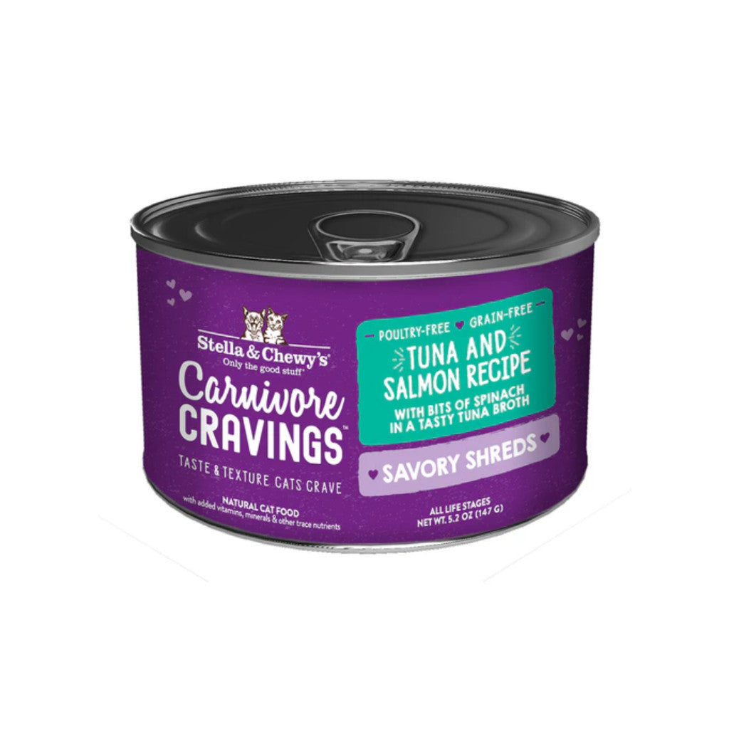 Stella & Chewy's Carnivore Cravings Grain-Free Wet Cat Food - 5.2oz Canned Chicken, Salmon, Liver & Turkey Recipe - High Protein, Nutrient-Rich Meal for Adult Cats - Perfect for Picky Eaters & Indoor Cats