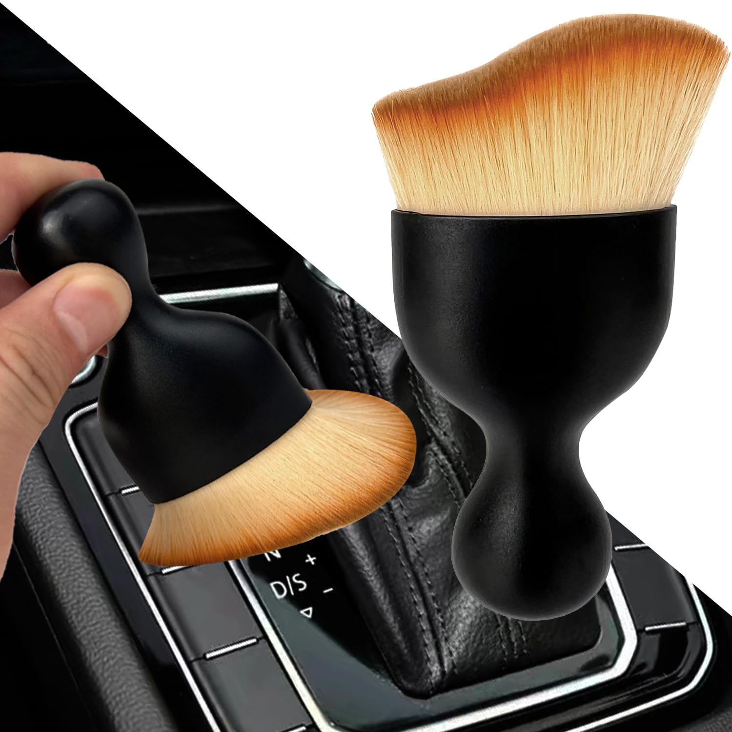 Premium Car Interior Dust Brush - Soft Bristle Auto Detailing Brush for AC Vents, Leather Seats & Electronics | Scratch-Free Cleaning Tool for Cars, Computers & Home Use | Essential Car Accessories & Cleaning Supplies