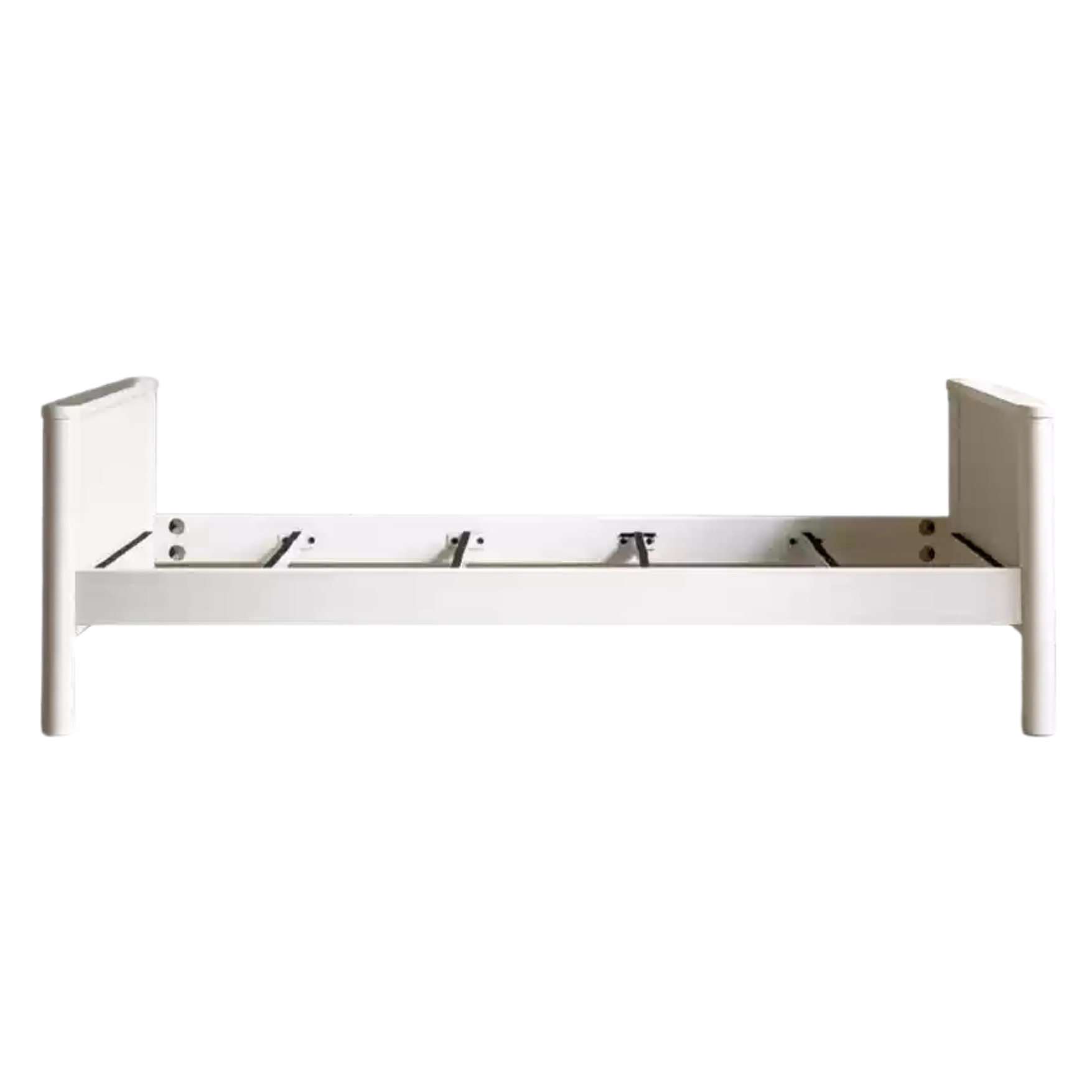 Solid Poplar Wood Kids Storage Bed - White Single Bed Frame with Underbed Drawers for Bedroom Organization & Space Saving