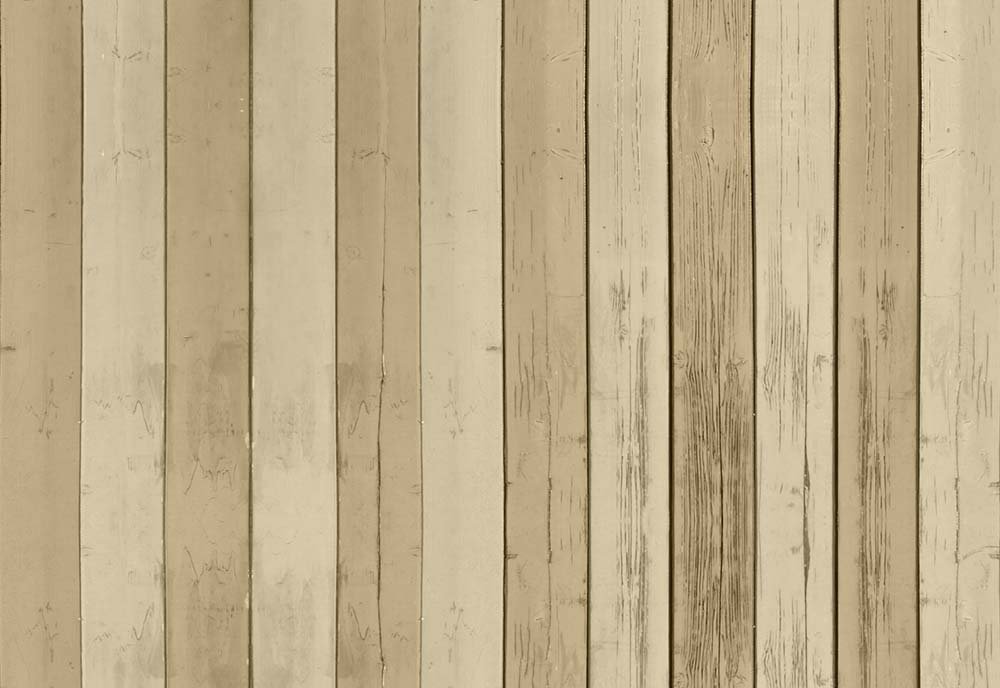 Wall26 - Brown and Cream Alternating Wood Panels Wall Mural - Removable Peel and Stick Wallpaper - 66x96 Inches - Self-Adhesive Home Decor for Living Room, Bedroom, Office & Nursery