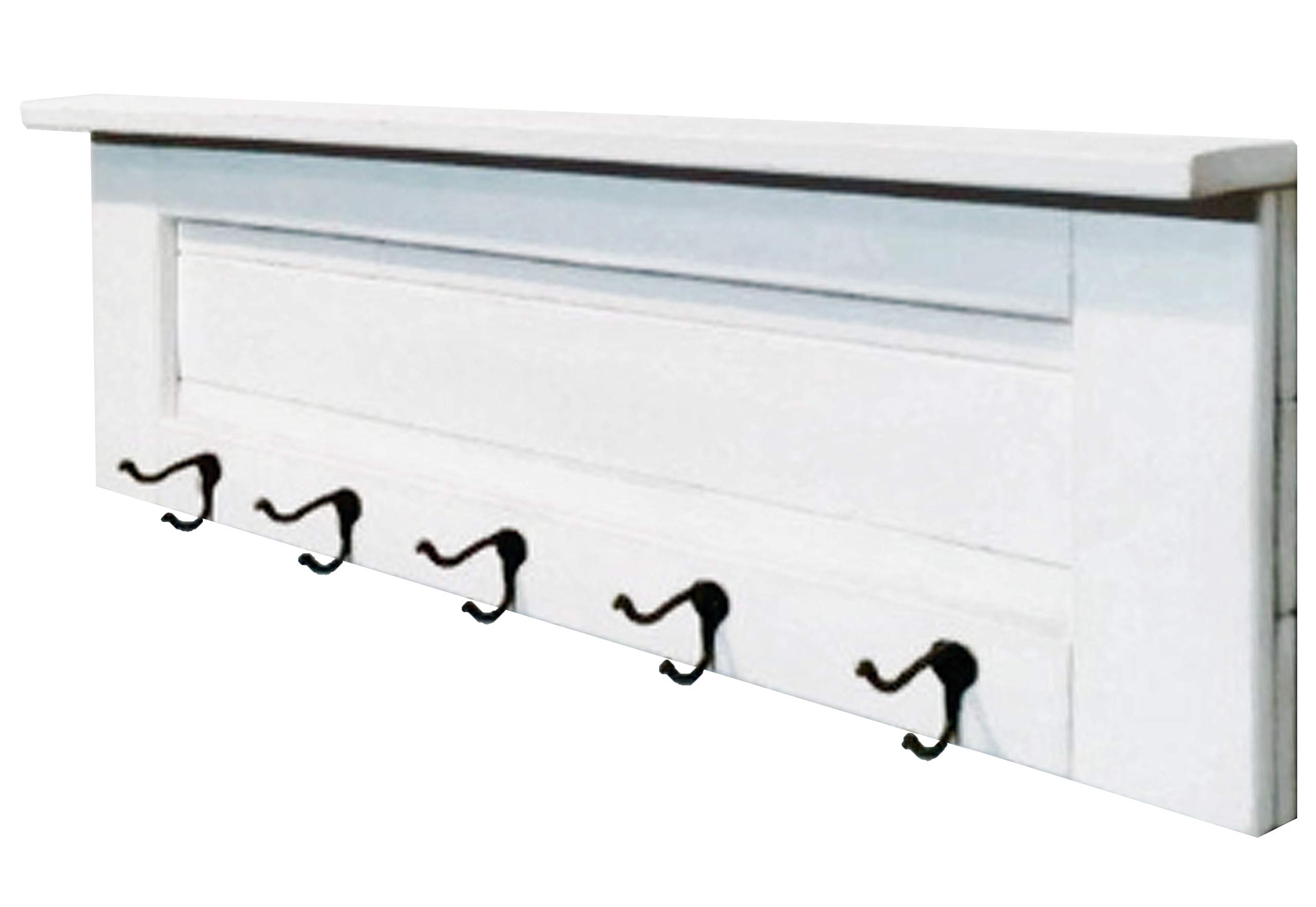 Chapel Hill Wall Hook Rack with Shelf - 20 Custom Colors | Entryway Organizer for Coats, Keys & Towels | Handmade Wooden Coat Hooks & Display Shelf | Perfect for Hallway, Bedroom & Bathroom Organization - Made in USA