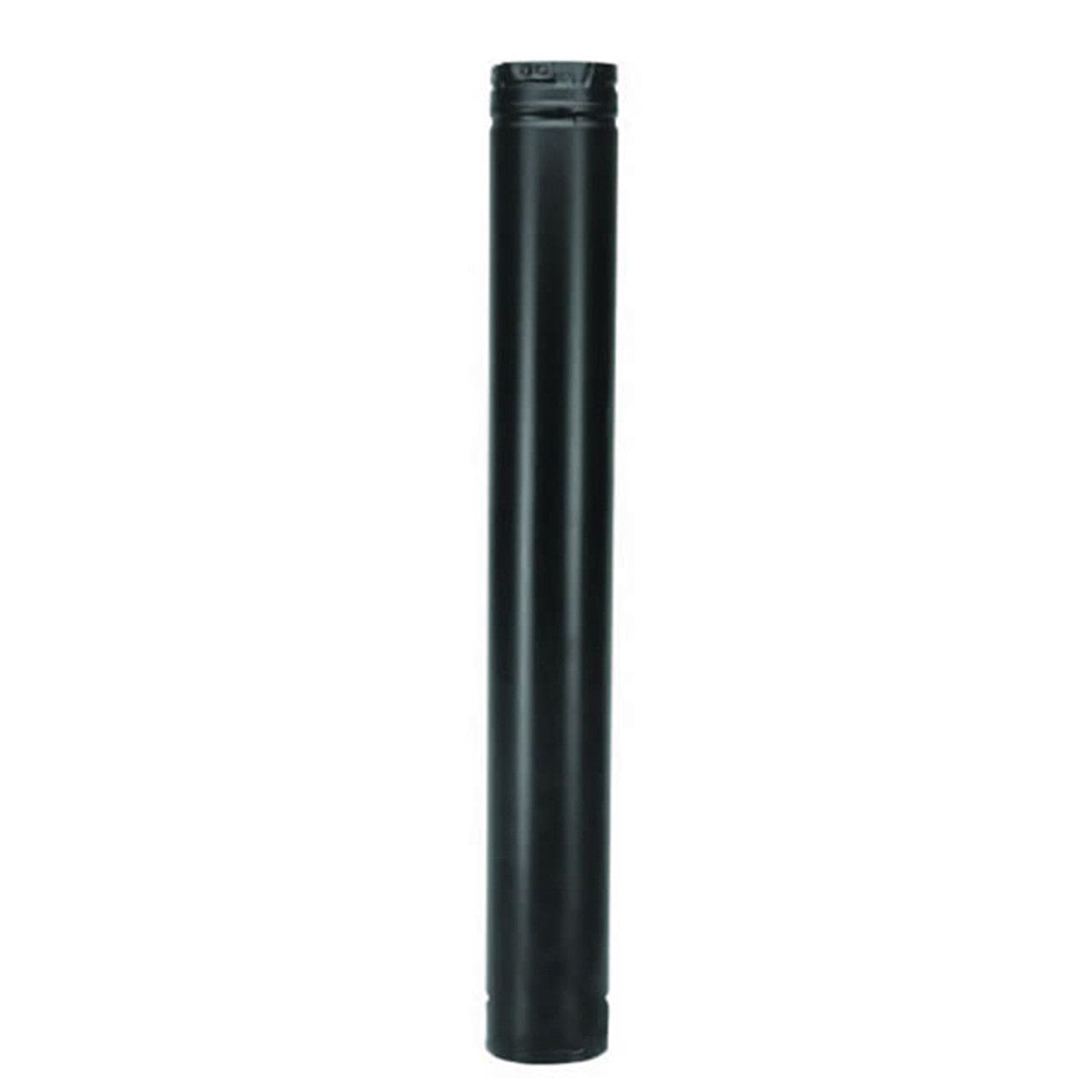 3 X 36 Inch Pelletvent Pro Double Wall Black Stove Pipe - 3PVP-36B - for Wood Pellet Stoves, Fireplaces & Heating Systems
