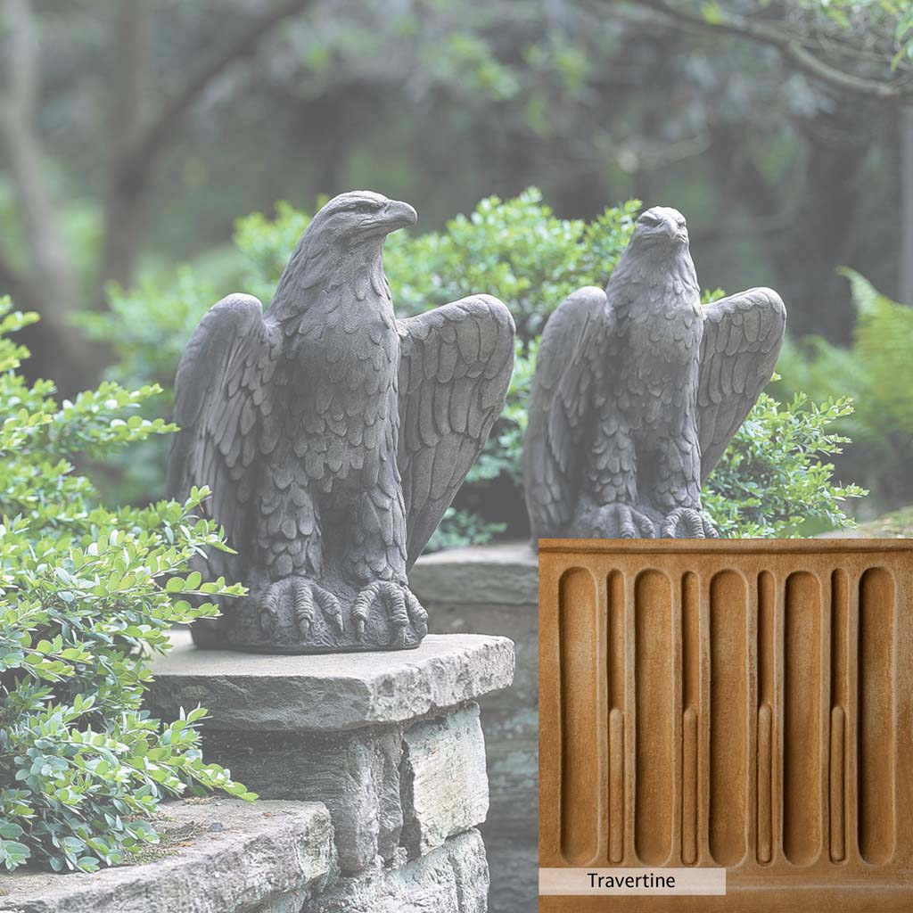 Campania International Eagle Statue - Left & Right Gazing - Elegant Home & Garden Decor for Outdoor & Indoor Use