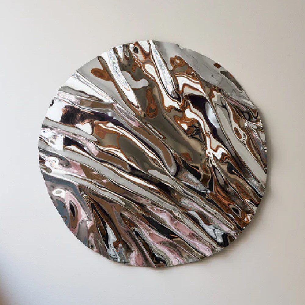 CAIA LEIFSDOTTER Psychedelic Round Mirror Wall Sculpture - 3 Size Options for Home Decor, Living Room & Bedroom