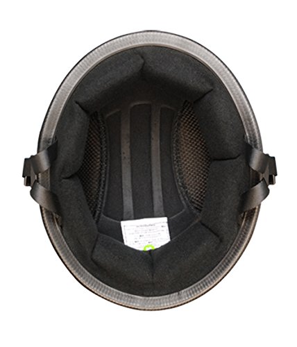 Daytona Carbon Fiber Motorcycle Half Helmet - Lightweight Retro Skull Cap with Breathable Liner & Head Wrap - Perfect for Cruiser, Chopper, and Vintage Bike Riders