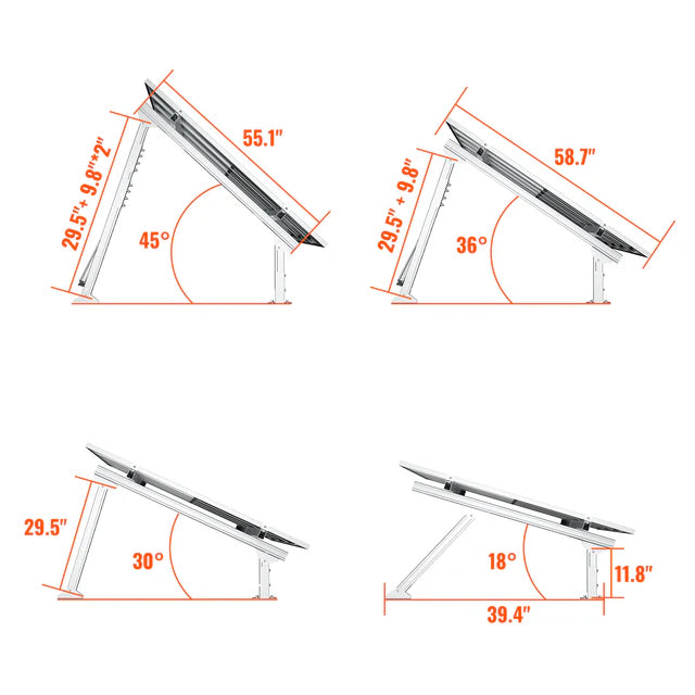 Rich Solar Solar Panel Ground Mount Kit - Compatible with MEGA 200, MEGA 220 & MEGA 250 Solar Panels - Perfect for Off-Grid, RV & Home Solar System Installations