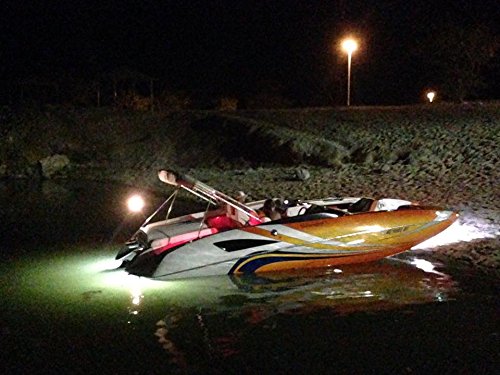 Vega Underwater Transom LED Light - 8000 Lumens, 133 Watts, White Light with Drain Plug - Perfect for Boat, Dock & Marine Lighting