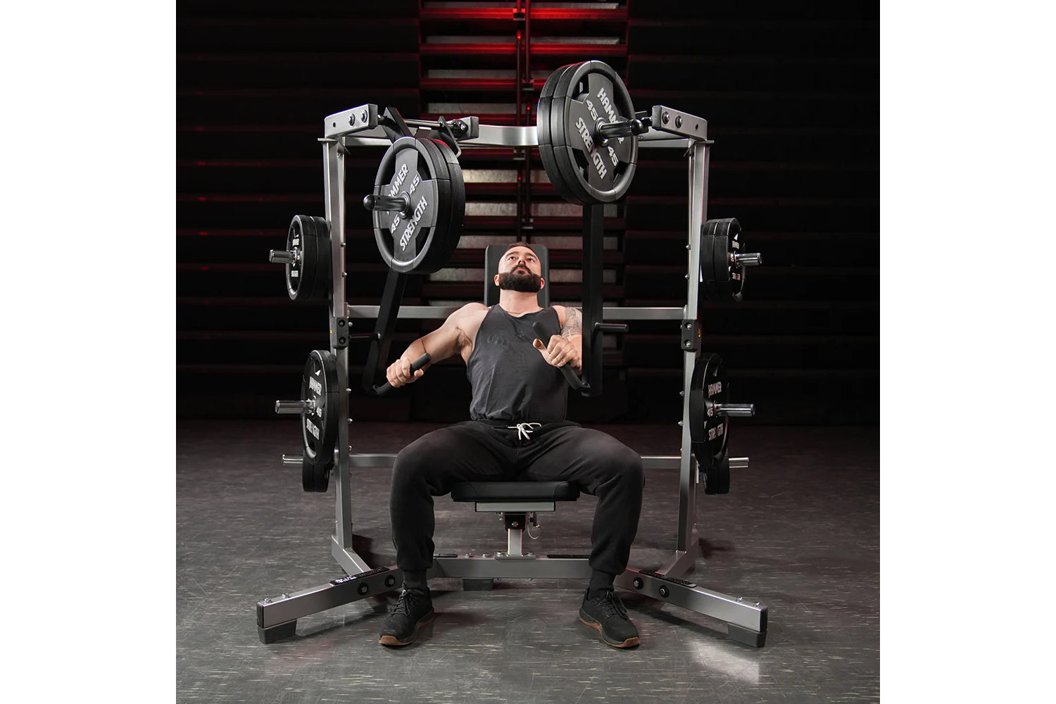 Hammer Strength Plate Loaded Iso-Lateral Wide Chest Press Machine - Gym Strength Training Equipment for Home & Commercial Use - Perfect for Chest Workouts, Bodybuilding & Fitness Training
