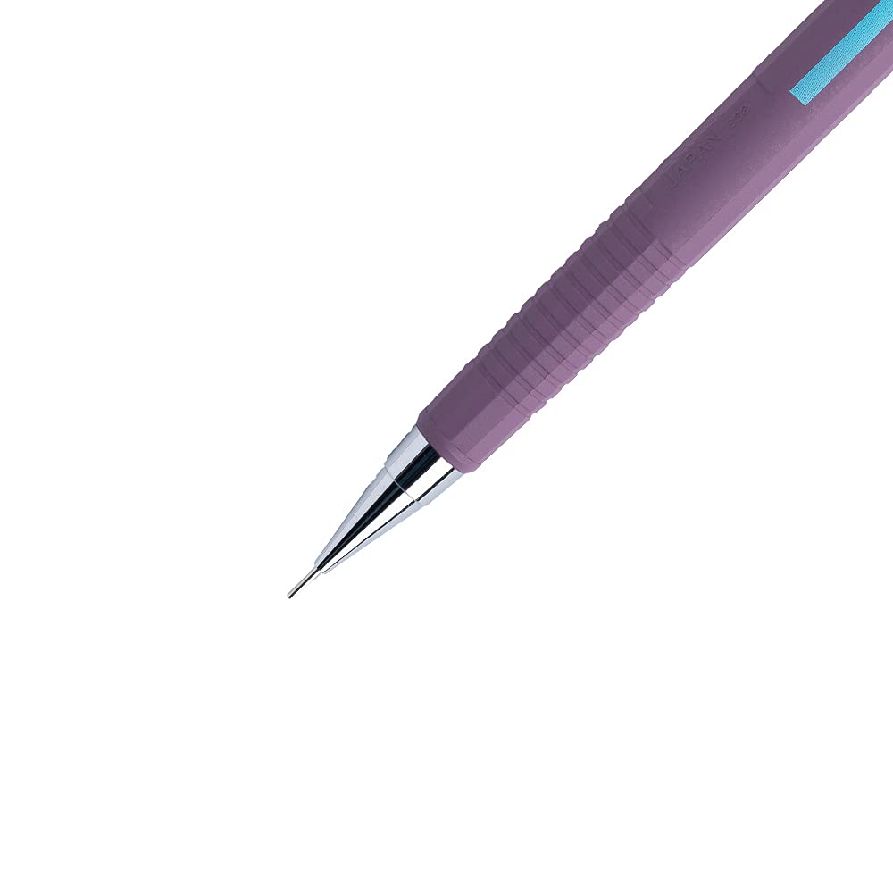 Pentel P200 Series 0.5mm Mechanical Pencils - 12 Pack, Mauve with Light Blue Strip - Perfect for Drafting, Sketching & Technical Drawing - Premium Technical Writing Tools for Engineers, Architects & Students