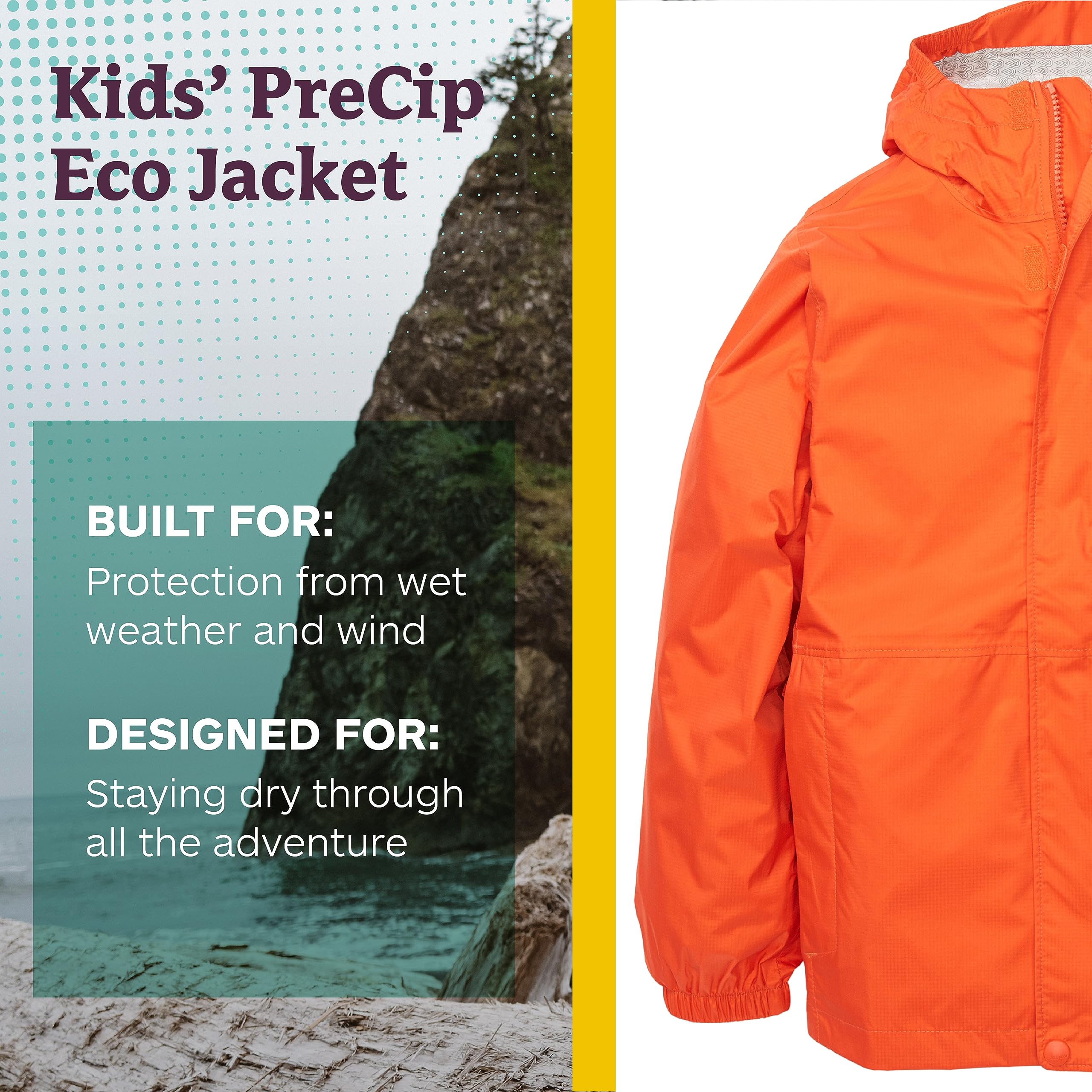MARMOT Boys' Waterproof Eco Jacket - Lightweight Raincoat for Kids Outdoor Activities, Hiking & Camping