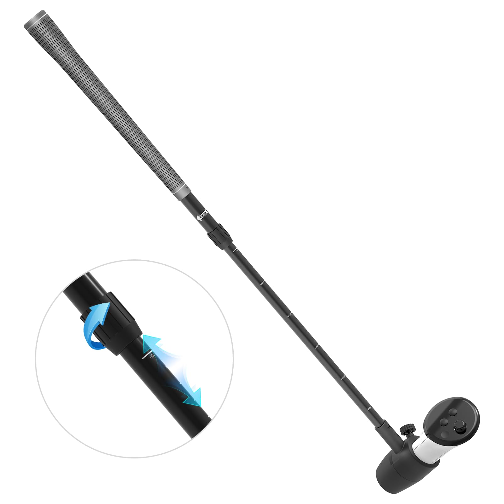 Adjustable Length VR Golf Club Handle Attachment for Meta Oculus Quest 2/3/3S/Pro - Anti-Throwout Right Controller Accessory for Immersive Golf Simulation Games