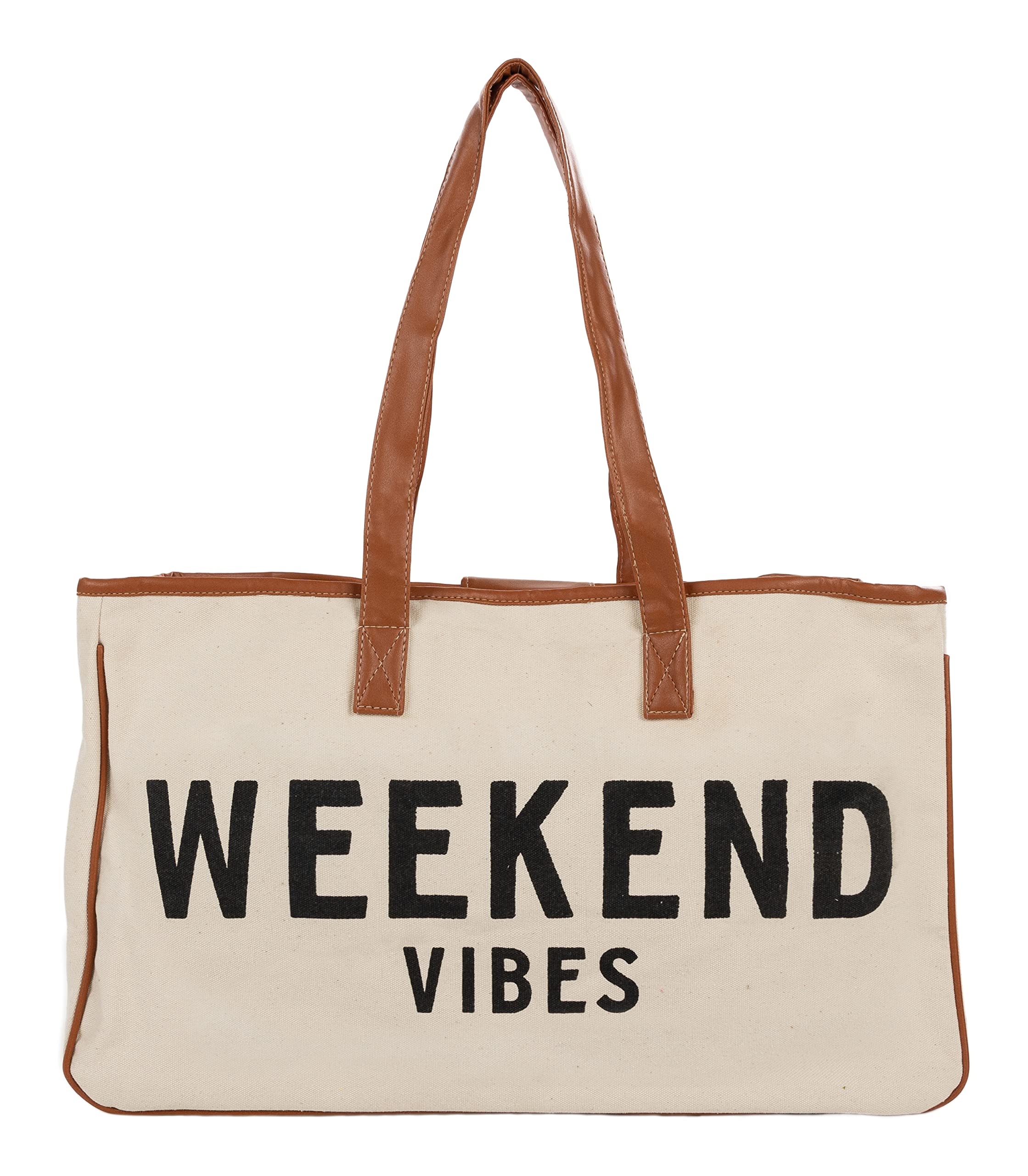 Stylish Large Lined Canvas Cotton Tote Bag with Funky Print - Perfect for Beach, Shopping & Everyday Use