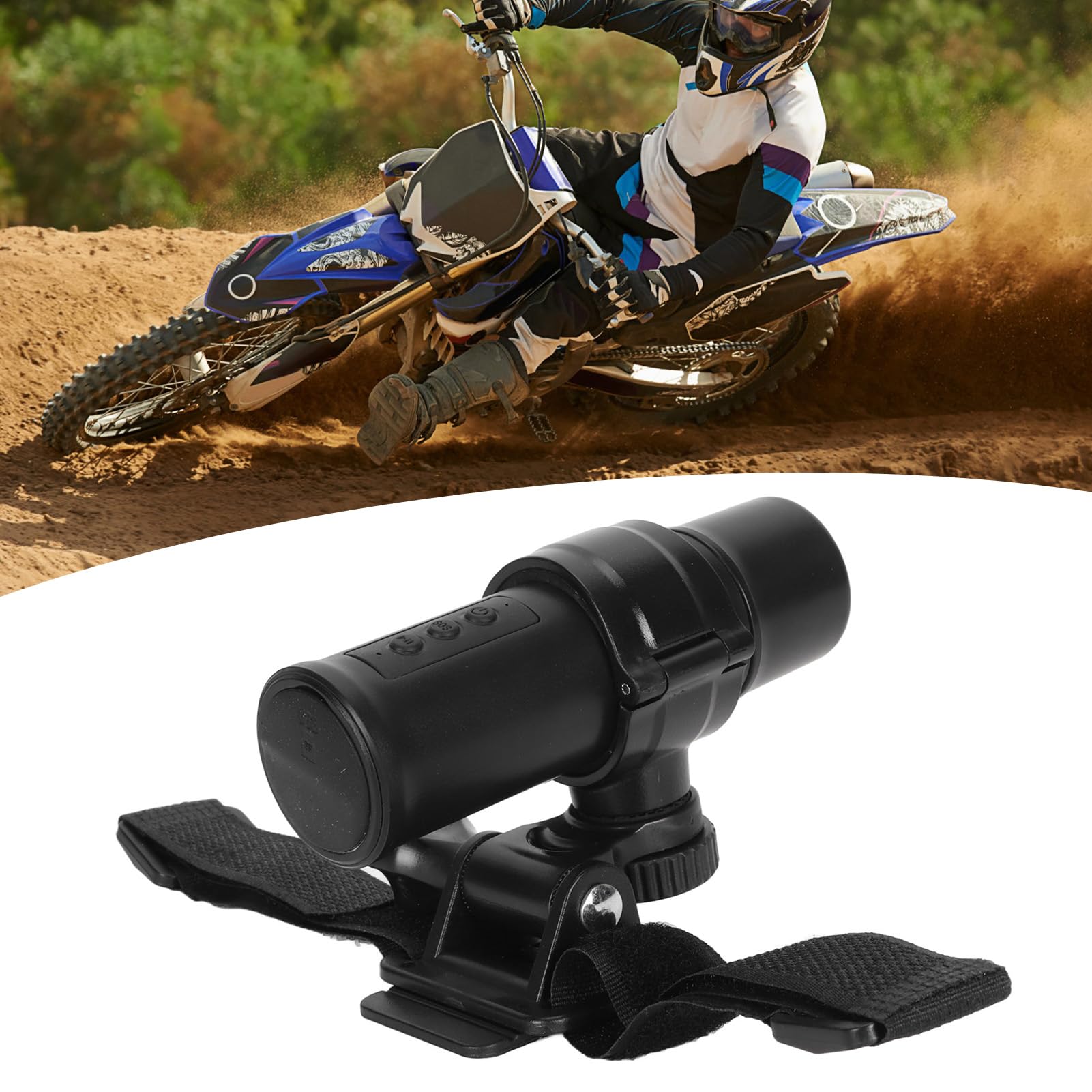 1080P WiFi Motorcycle Helmet Camera - Dual Lens Front & Rear Dash Cam for Bikes, 120° Wide Angle Sports Action Camera - Perfect for Cycling, Motorcycling & Outdoor Adventures
