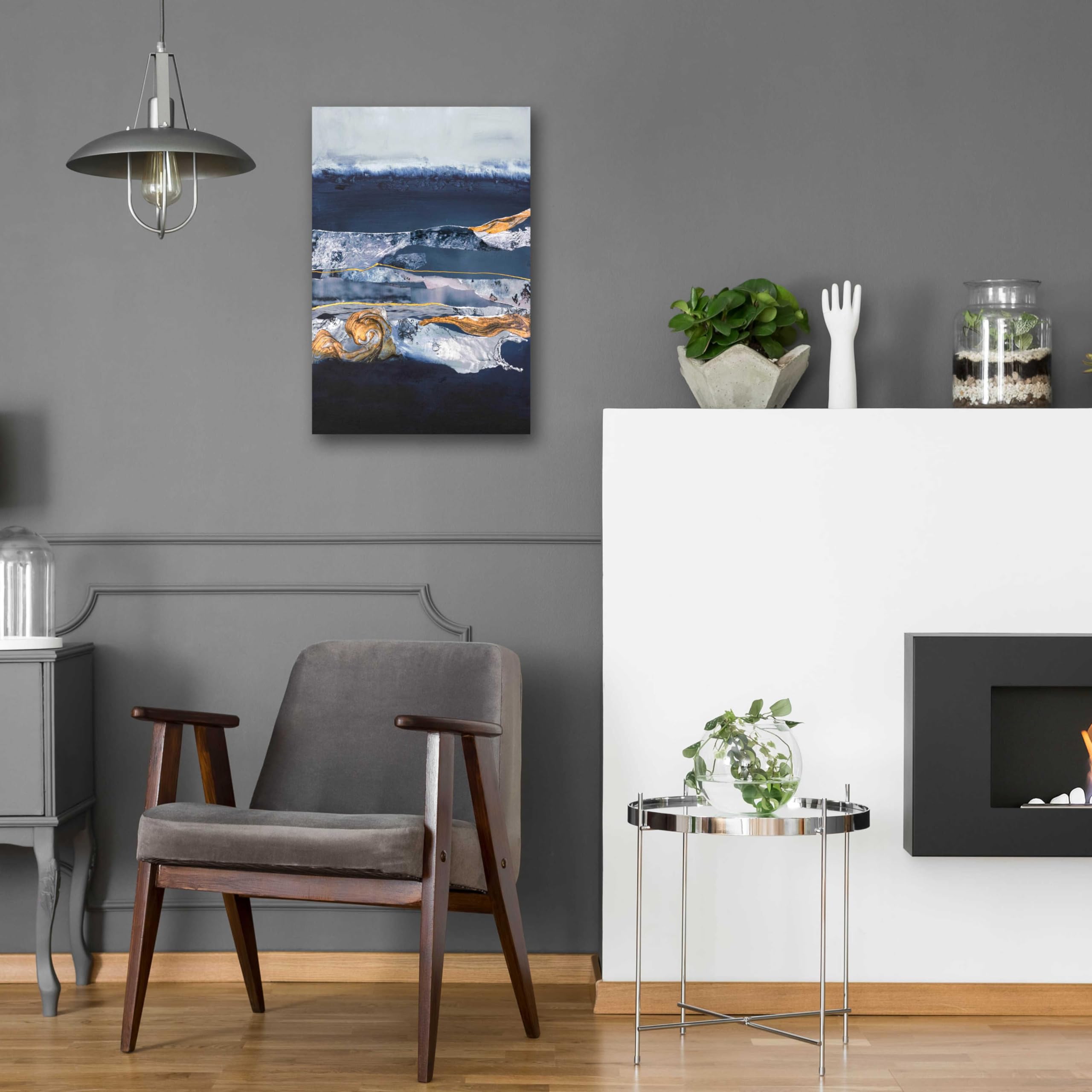 Epic 'Element Water' Acrylic Glass Wall Art by Design Fabrikken - 16x24 Inches Modern Home Decor for Living Room, Bedroom & Office