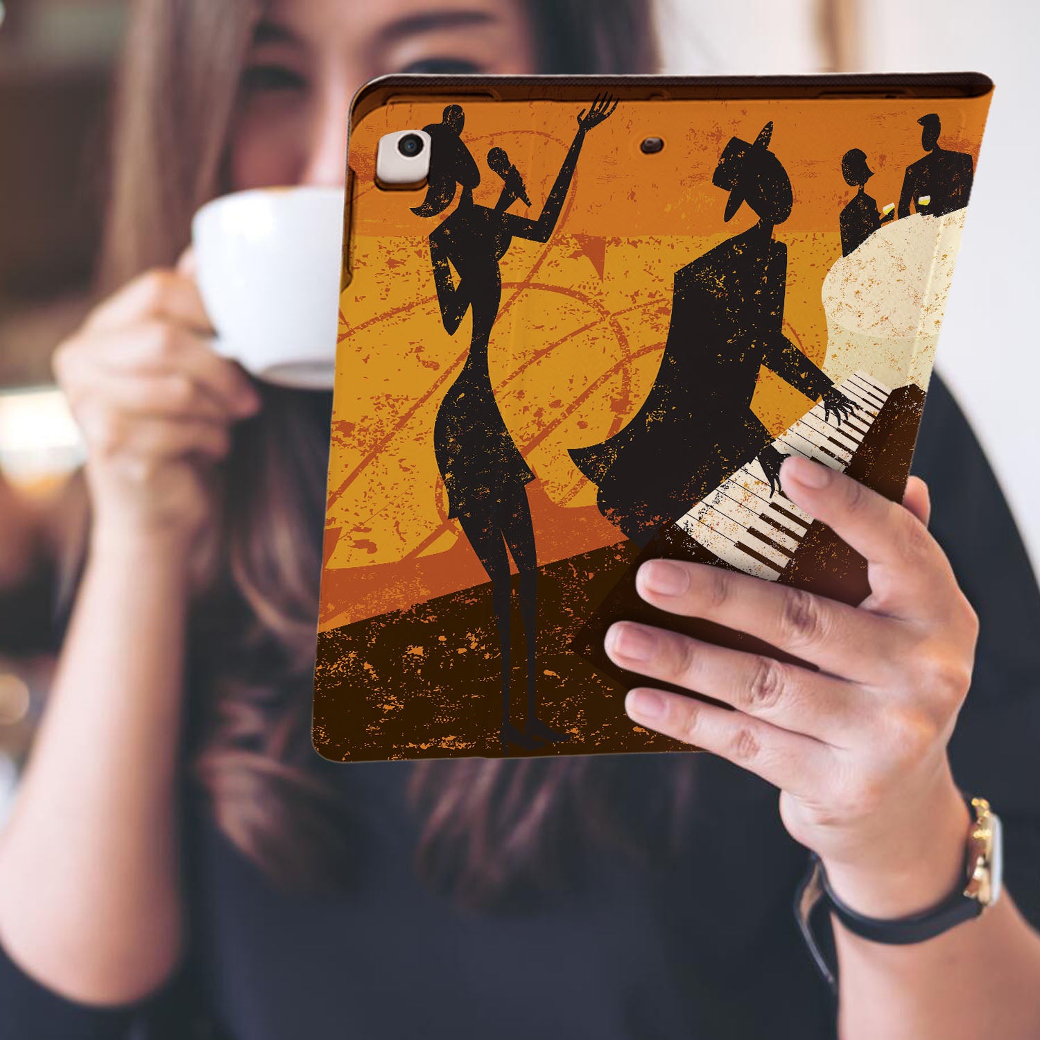 Premium iPad Folio Case with Auto Sleep/Wake - Slim Protective Cover for iPad Pro/Air (6th/5th/4th Gen) | Perfect for Work, Travel & Music Lovers