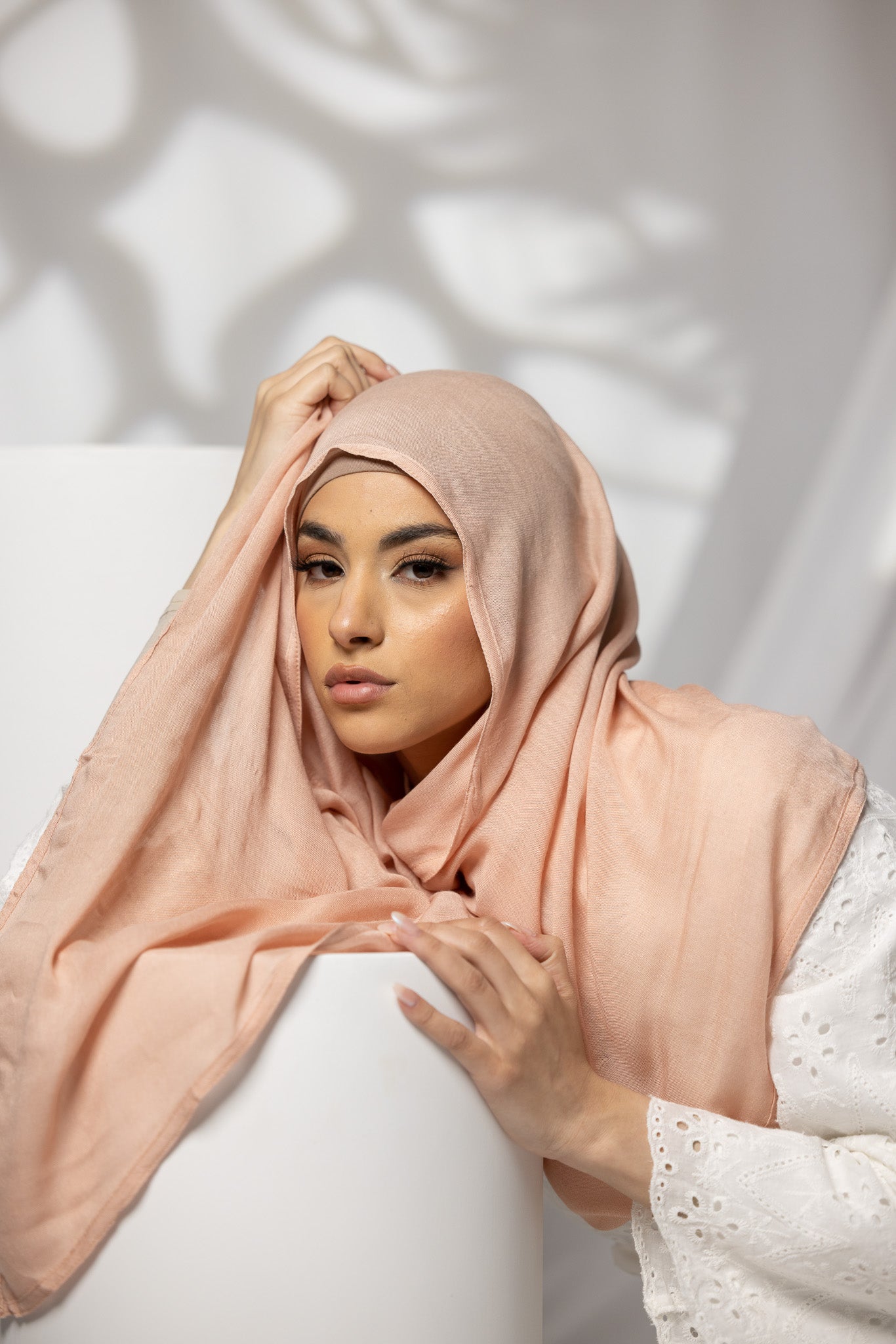 Soft & Breathable Cotton Modal Shawls in Light Nude Shades - Perfect for Travel, Beach Cover-ups & Evening Elegance