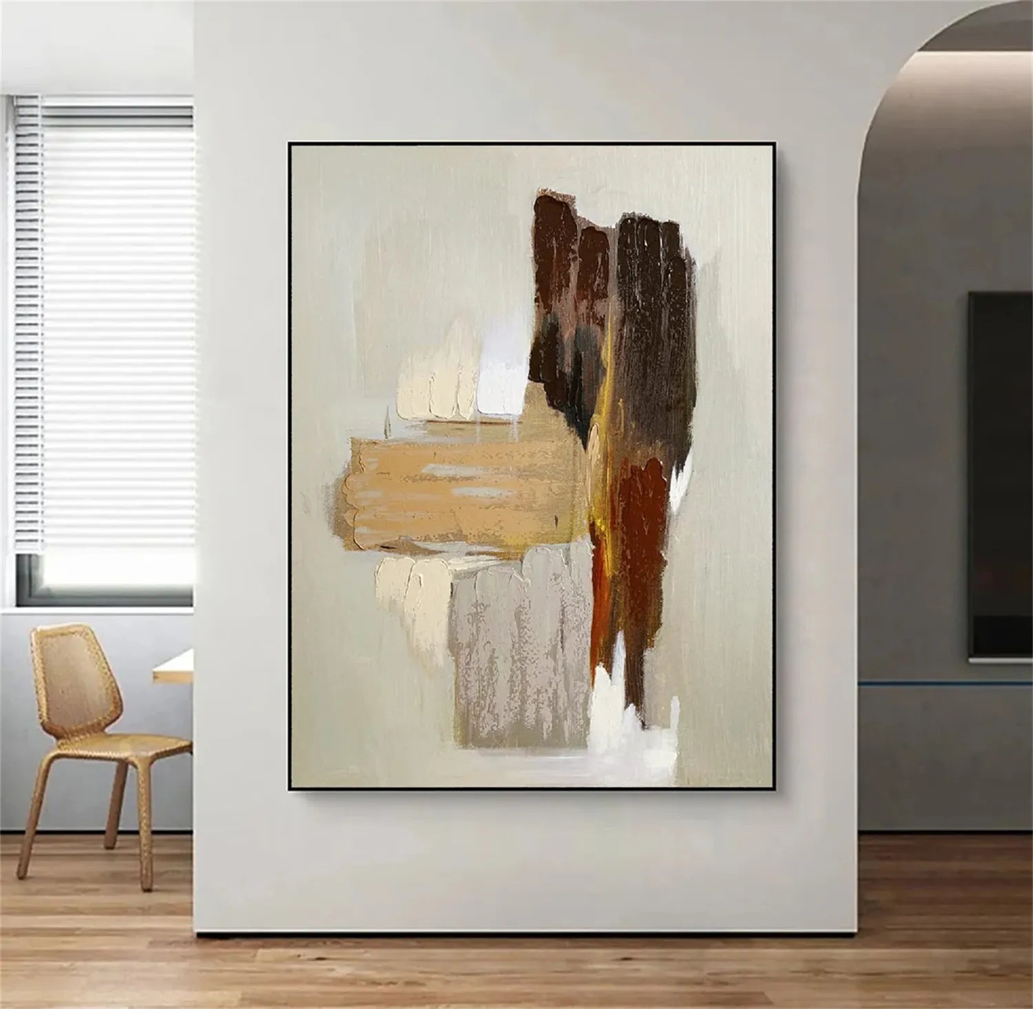 Abstract Painting #AB 197 - Modern Wall Art for Living Room, Bedroom & Office Decor | Handmade Canvas Artwork