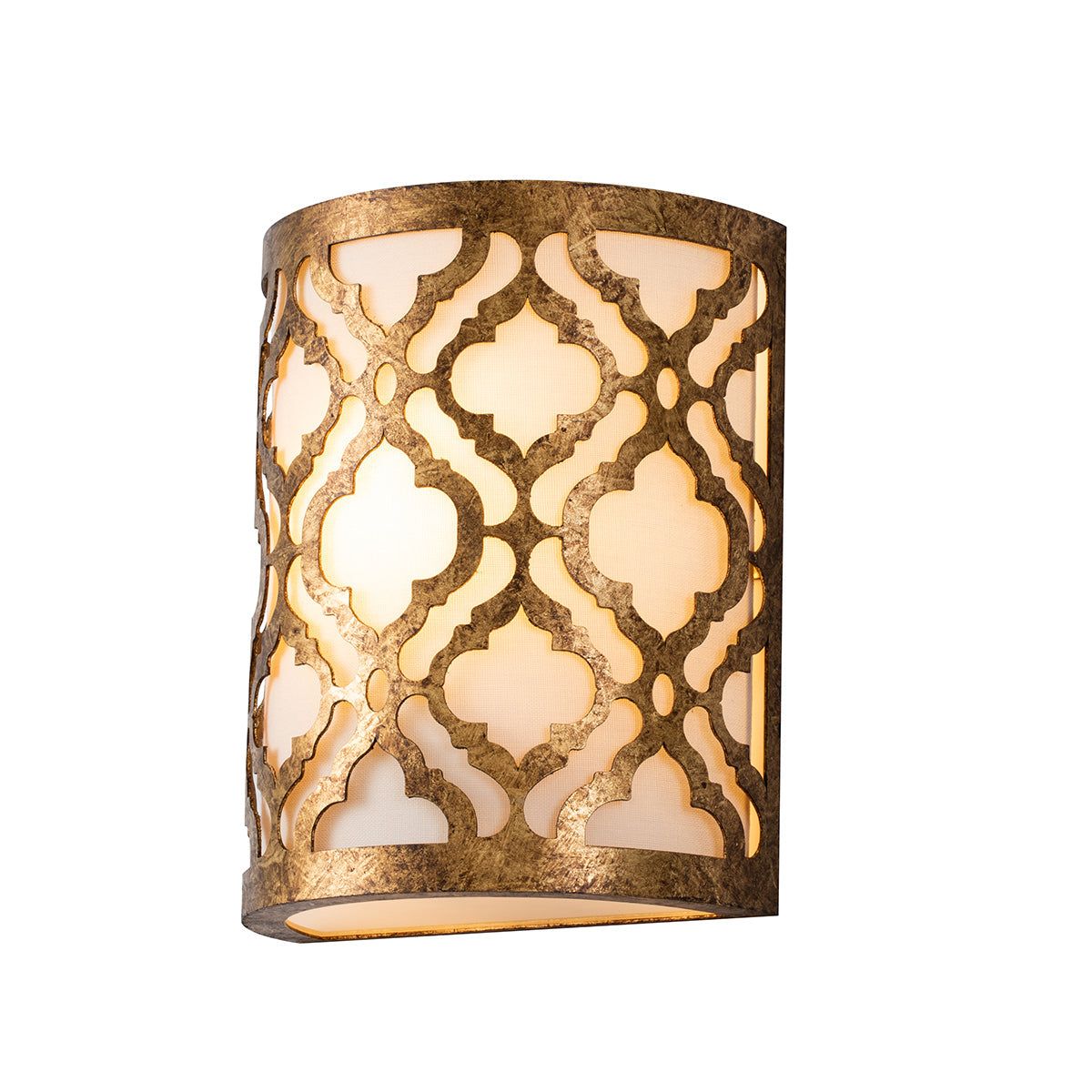 Arabella 1L Wall Light with Distressed Gold Finish - Vintage Style Sconce for Bedroom, Hallway & Outdoor Porch Lighting