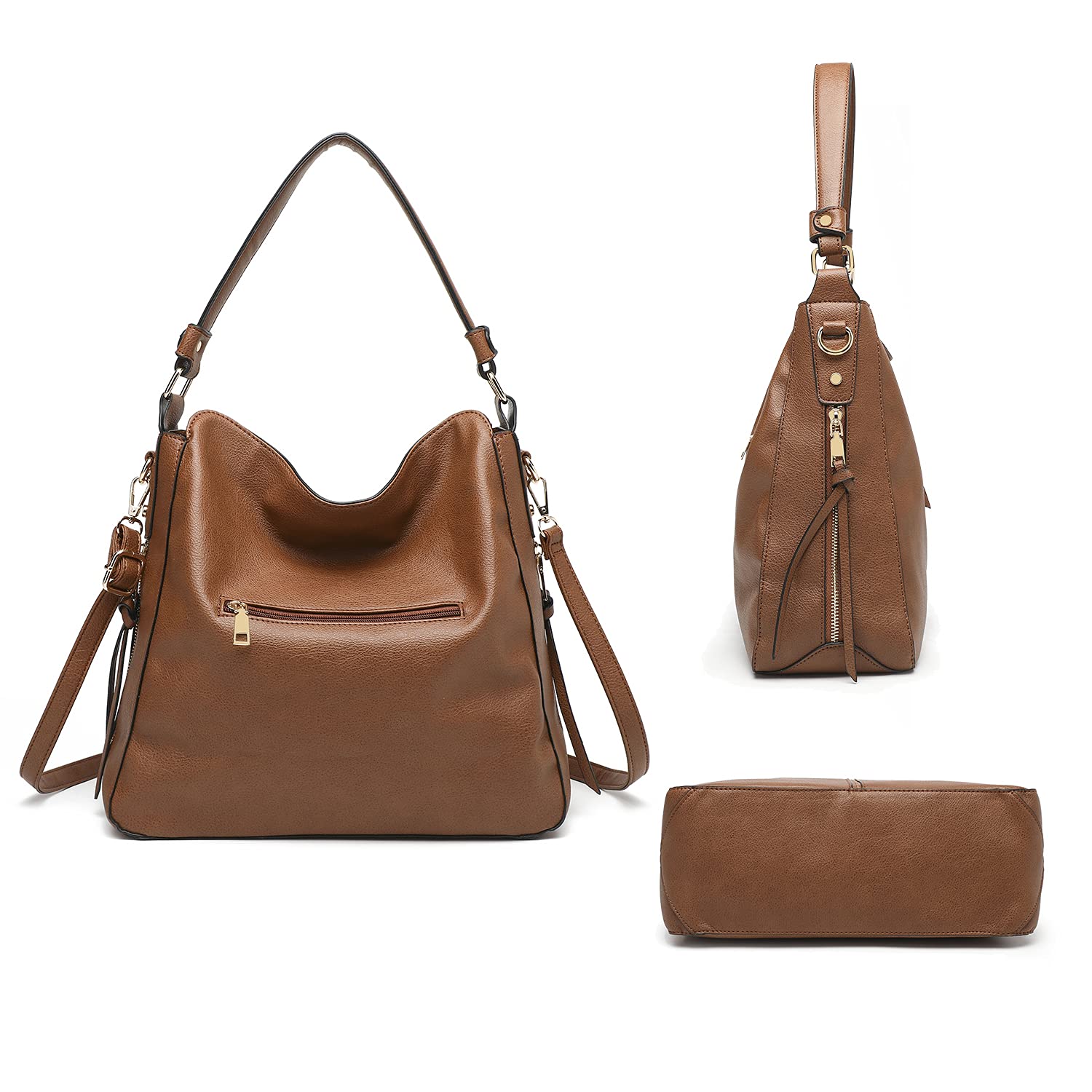 Stylish Vegan Leather Hobo Shoulder Bags for Women - Fashionable Tote & Satchel Handbags for Work, Travel & Everyday Use