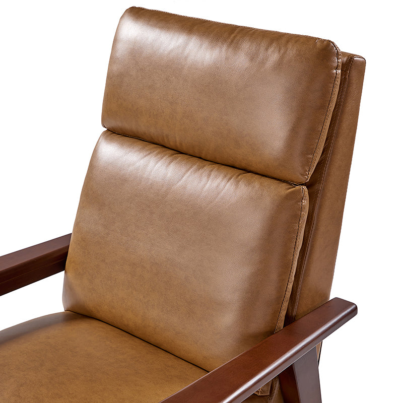 Premium Rainer Faux Leather Recliner Chair with Solid Wood Frame - Timeless Elegance for Living Room, Home Theater & Office Comfort