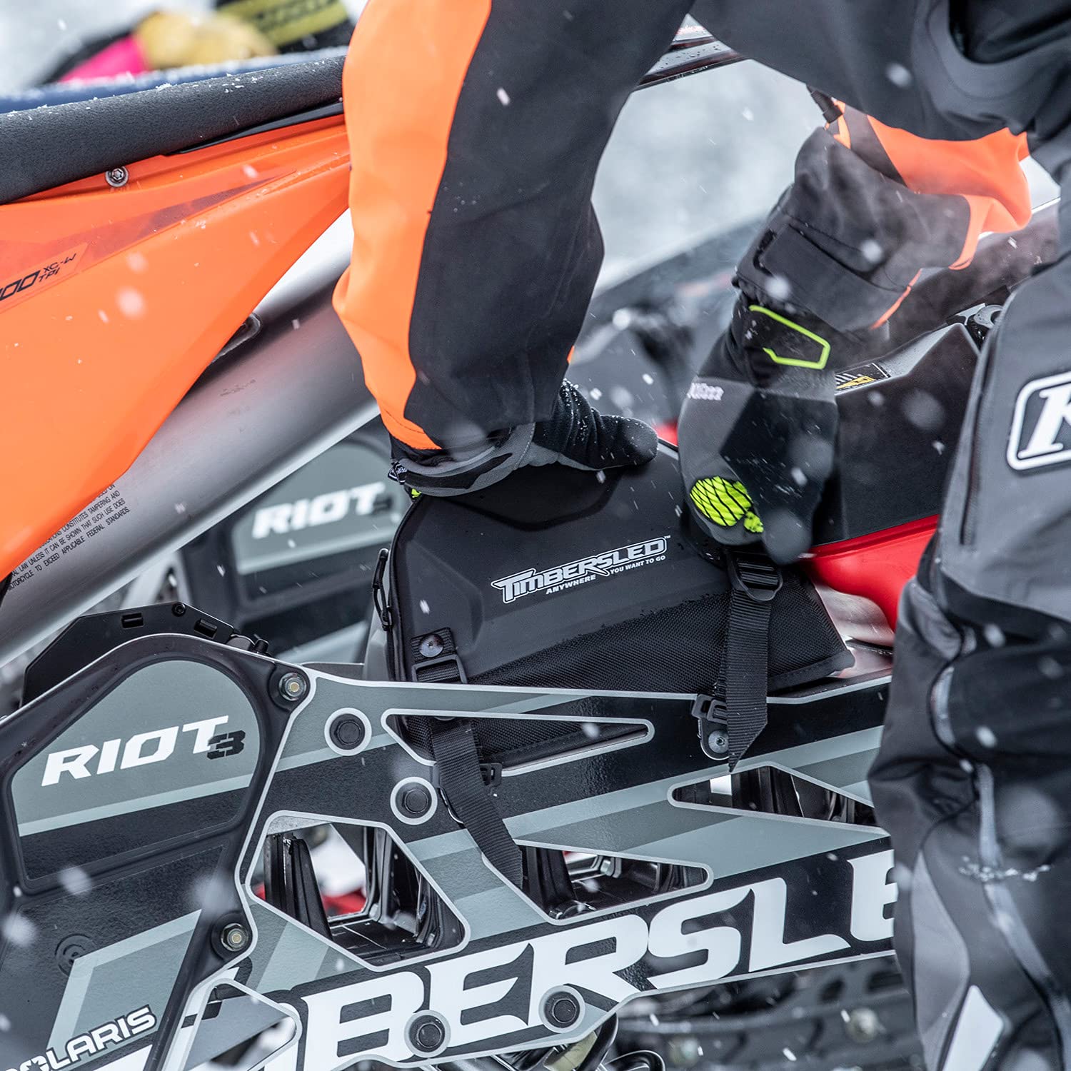 Polaris Timbersled ARO/RIOT Gen 2 Snow Bike Storage Bag - Waterproof & Durable Gear Organizer for Snowmobile Accessories, Trail Riding & Winter Sports Equipment