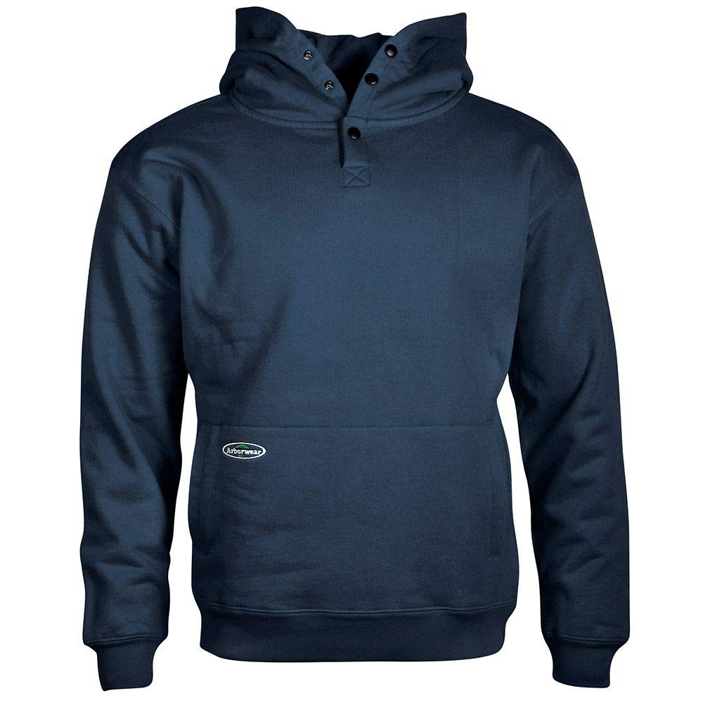 Arborwear Men's 100% Cotton Heavyweight Fleece Hooded Pullover Sweatshirt with Handwarmer Pouch - Durable Work Hoodie for Outdoor Activities, Construction & Winter Wear