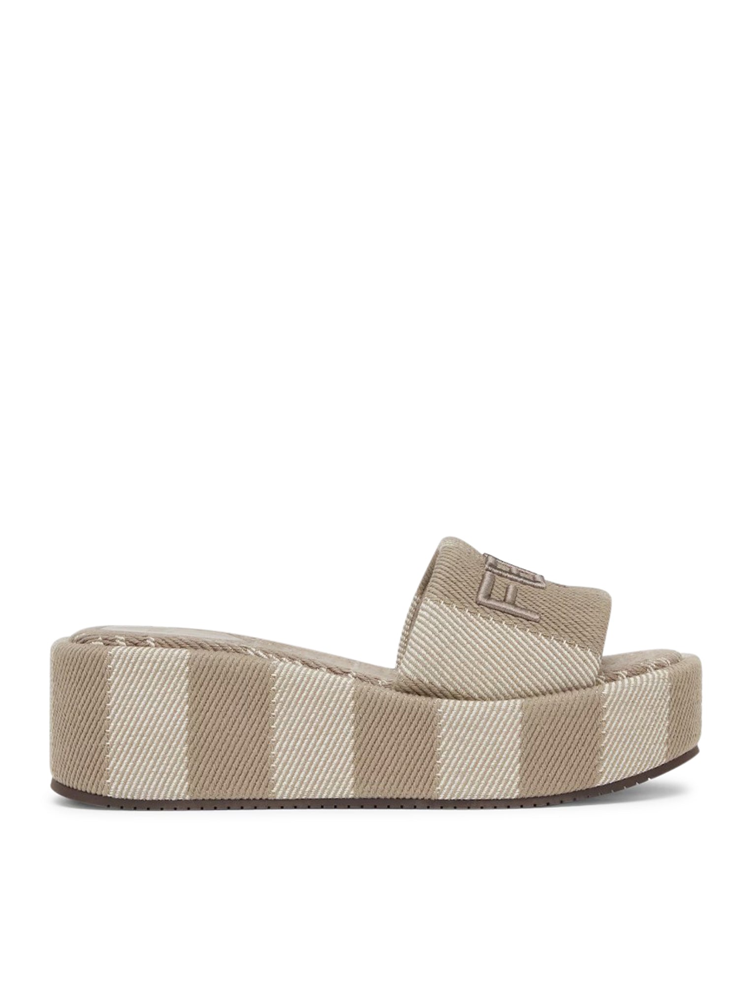 FENDI Sunshine Platform Slippers for Women - Luxury Designer Slides with Comfortable Cushioning - Perfect for Beach, Poolside, and Summer Lounging