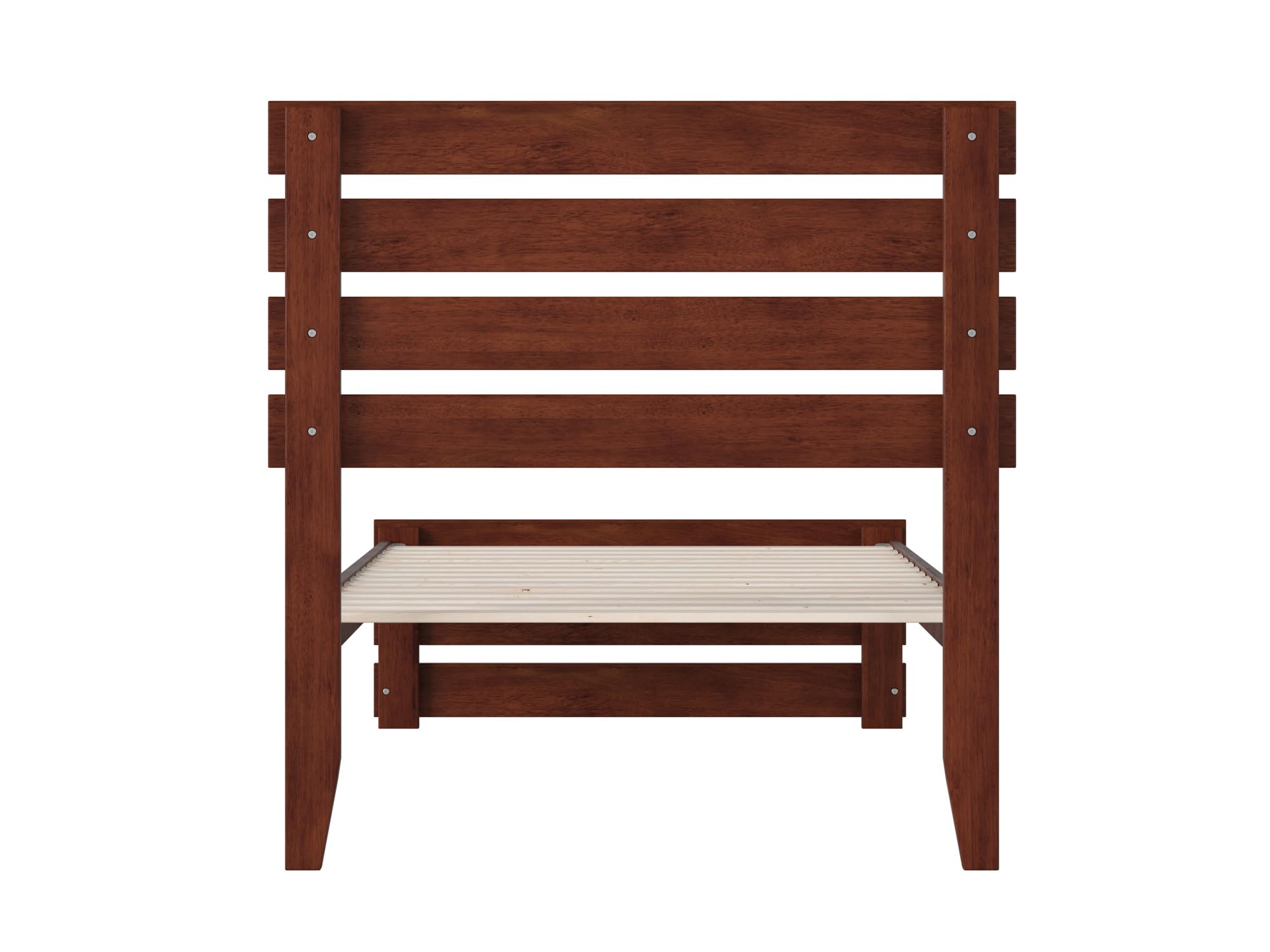 AFI Oxford Twin Extra Long Bed Frame with Footboard & USB Turbo Charger - Walnut Finish for Kids, Teens & Guest Rooms | Durable & Stylish Bedroom Furniture