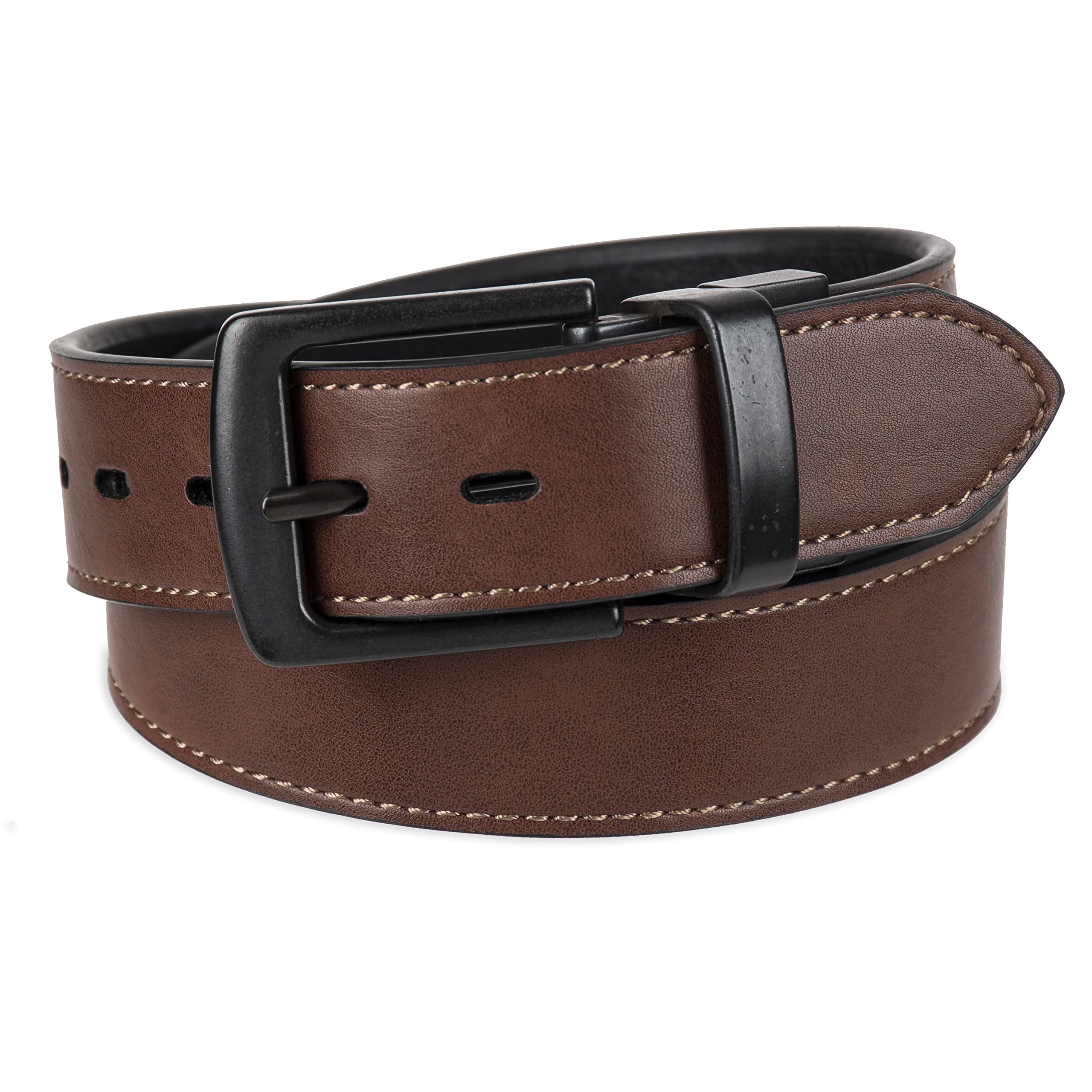 Levi's Big Kids Reversible Belt for Boys & Girls - Adjustable Two-in-One Design for School, Casual Wear & Everyday Outfits | Durable & Stylish Waistband Accessory