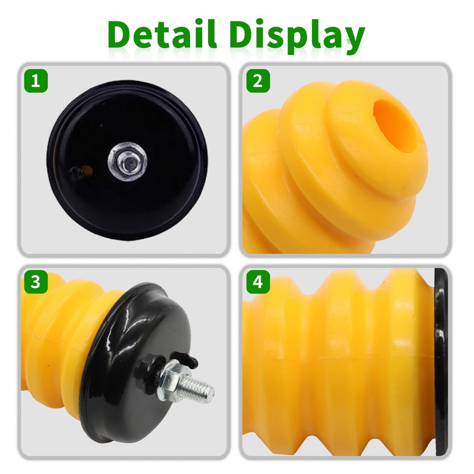 Heavy Duty Rear Frame Leaf Spring Bumper Bump Stop - Compatible with GMC Sierra 1500 & Chevy Silverado 1500 (1999-2007 Models) - 2-Piece Rear Axle Bumper Kit (Replaces OEM 15712438 & 523-049) - Perfect for Off-Roading, Towing & Truck Suspension Protection