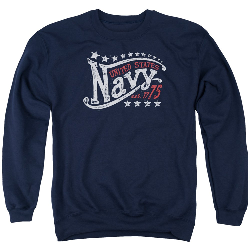 Navy Stars Unisex Crewneck Sweatshirt for Men & Women - Comfortable Casual Pullover for Everyday Wear, Street Style, and Lounge Outfits