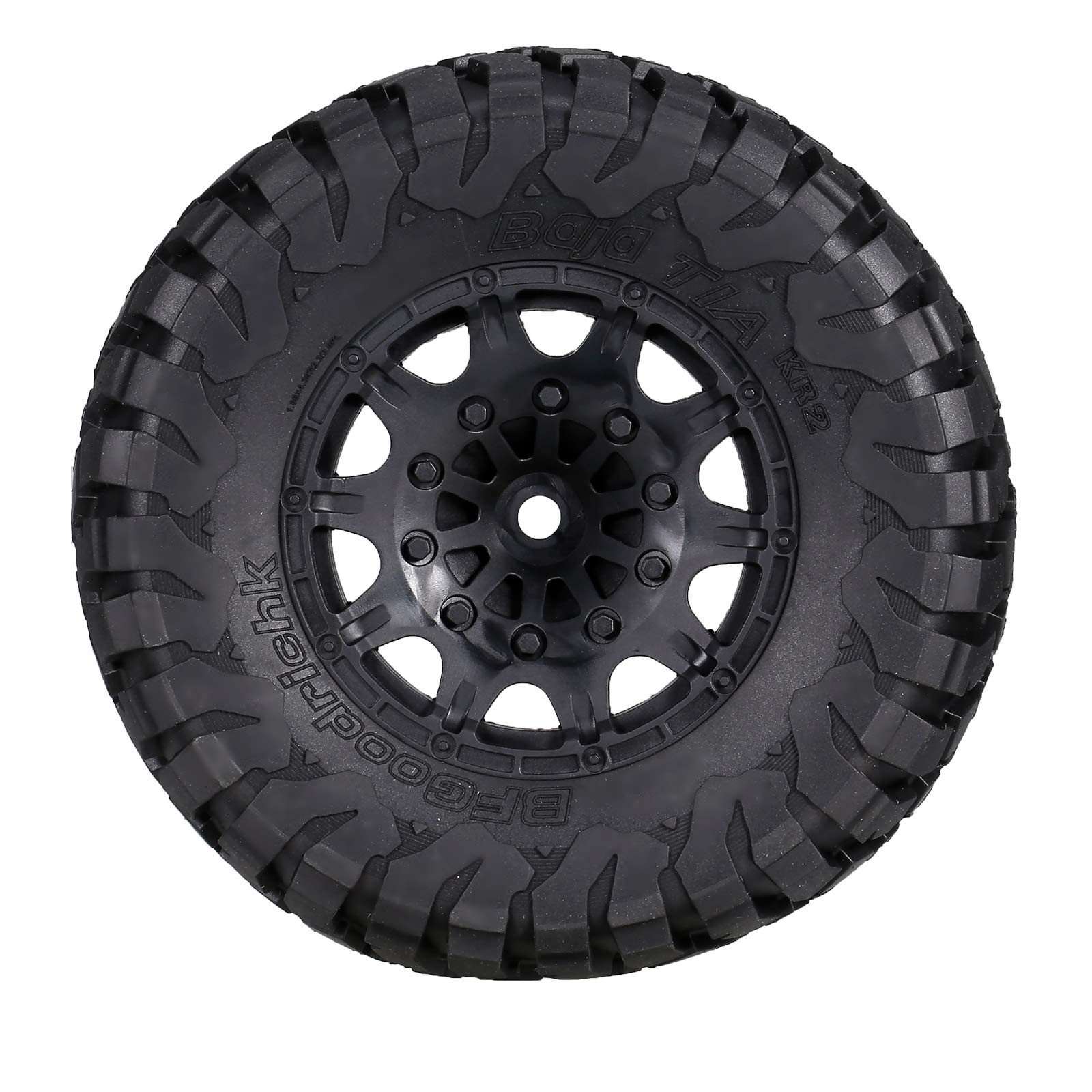 ERYUE 4PCS 110mm 1/10 Scale RC Car Truck Short Course Off-Road Tires & Wheels - Compatible with Traxxas, HSP, Tamiya, HPI, Kyosho RC Vehicles | Perfect for Racing, Crawling & Off-Road Adventures