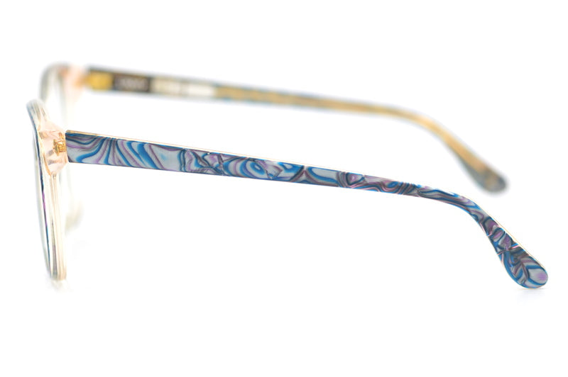 L'AMY Gigi Blue Marble Sunglasses for Women - Trendy UV Protection Cat Eye Shades - Perfect for Beach, Driving & Outdoor Activities