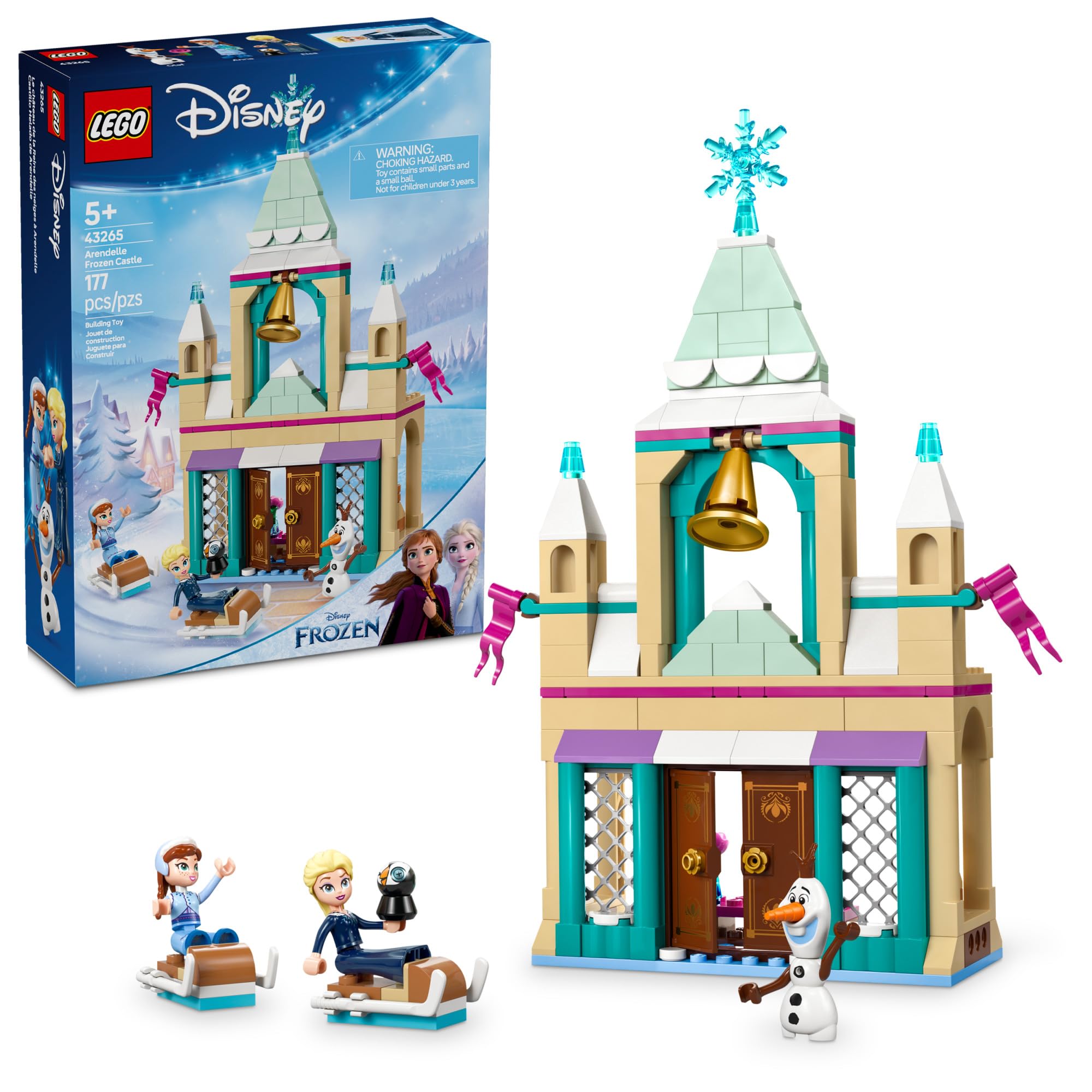LEGO Disney Frozen: Arendelle Frozen Castle Building Set with Anna & Elsa Minidolls - Creative Construction Toy for Kids Ages 5+ - Perfect Birthday Gift for Frozen Fans - Great for Imaginative Play & Disney Themed Room Decor