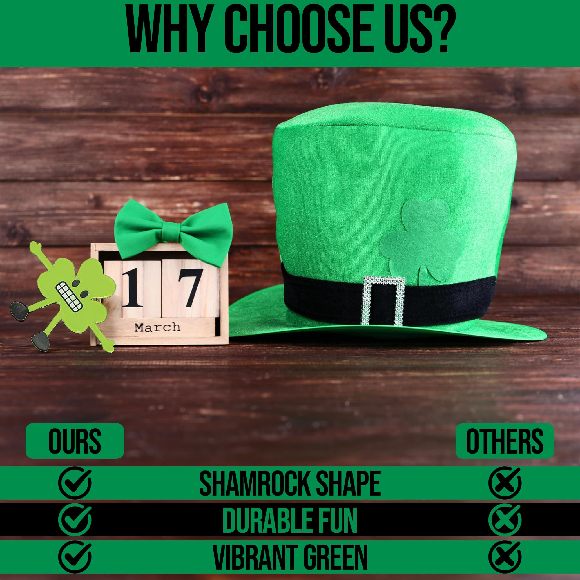 Bulk St. Patrick’s Day Emoji Shamrock Bendable Toys - 144 Pieces for Party Favors, Classroom Rewards & Holiday Decorations