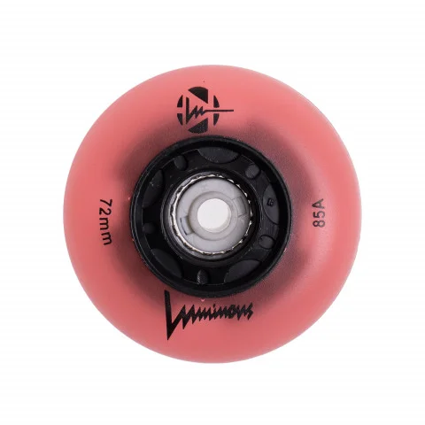Luminous LED Inline Wheels Glow 72mm 85a 4pk - High-Performance Light Up Skate Wheels for Night Skating, Roller Derby & Outdoor Activities