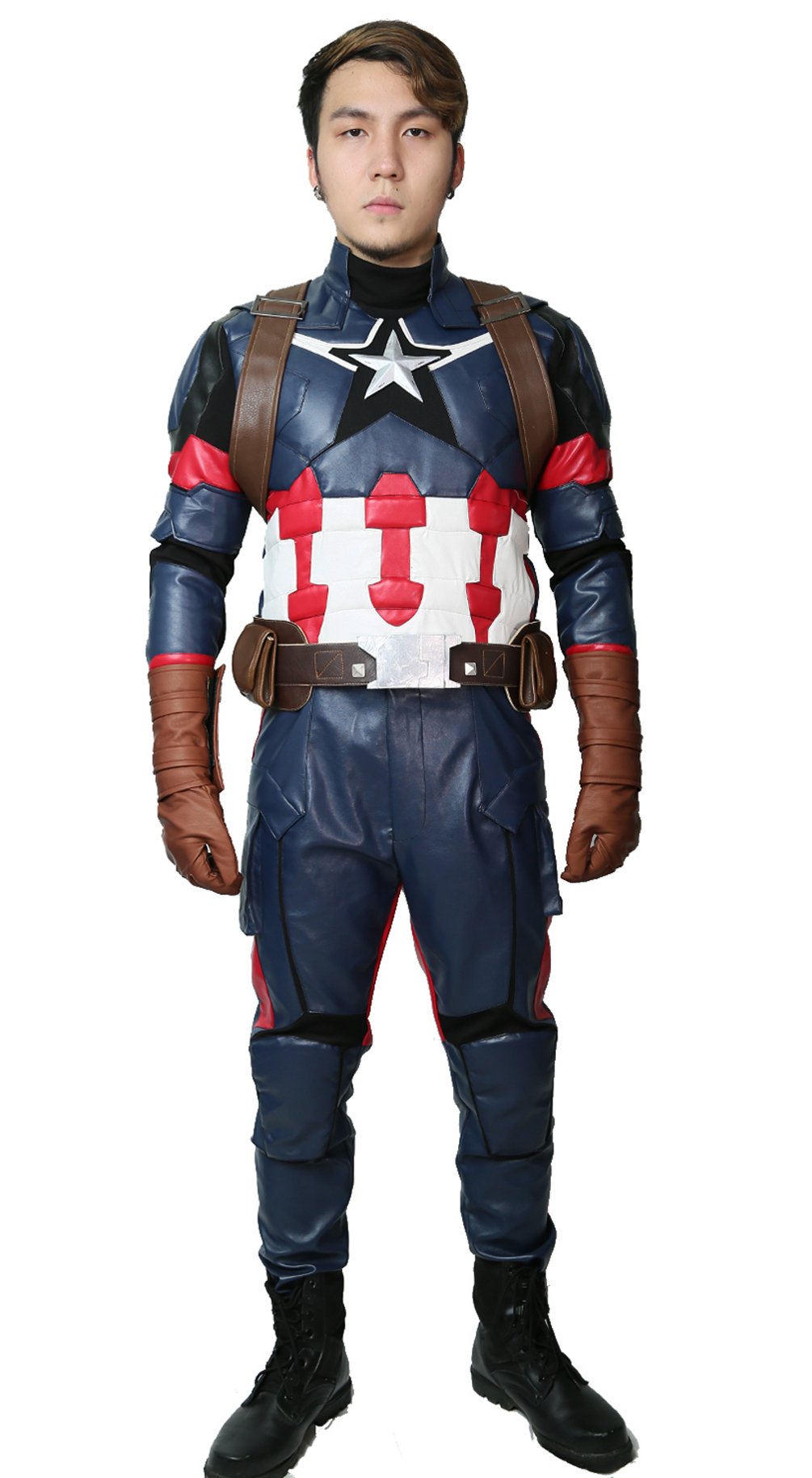 Captain America Civil War Steve Rogers Cosplay Costume - Authentic Battle Outfit for Halloween, Comic Con & Cosplay Events | Marvel Superhero Costume for Adults