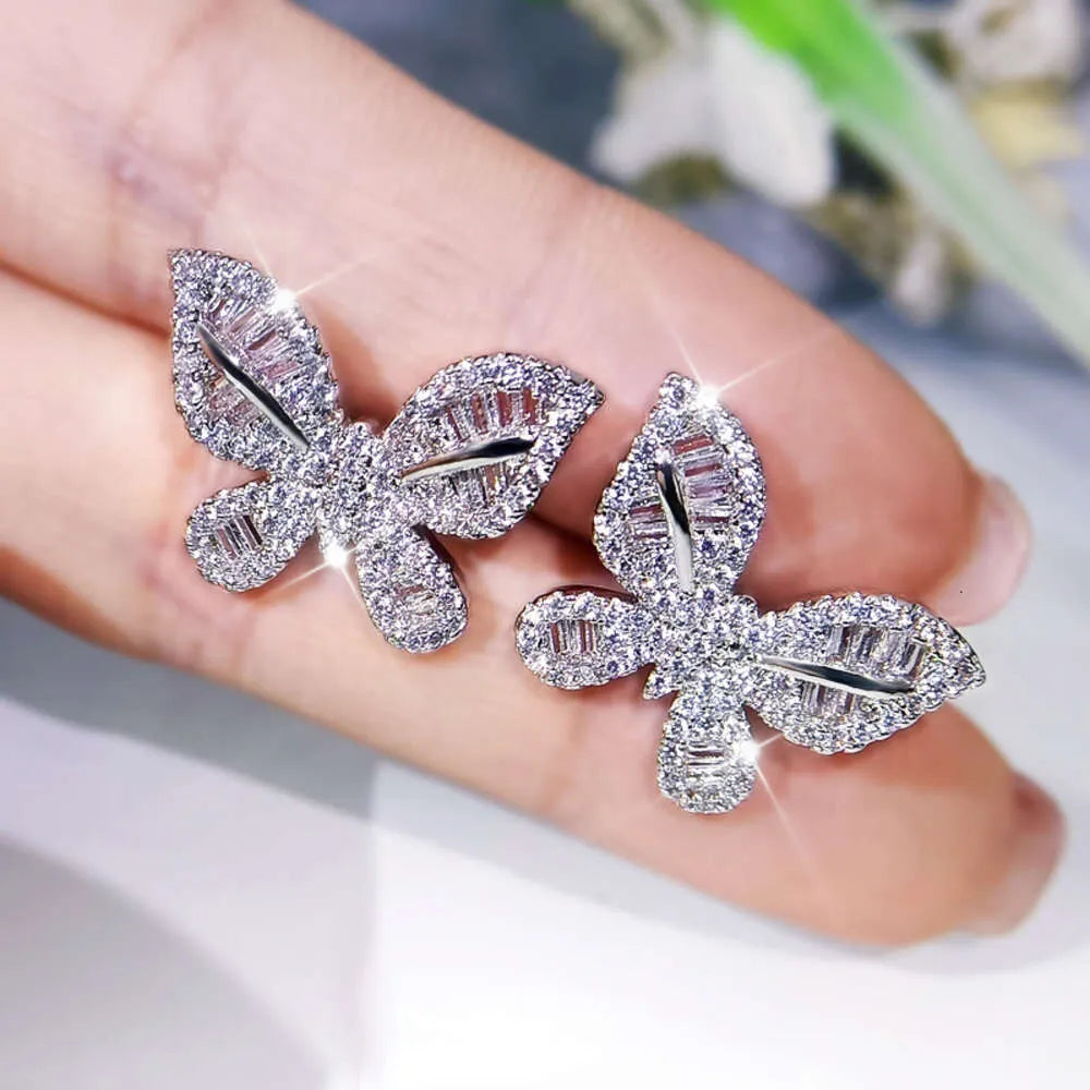 3-Piece Moissanite Jewelry Set - Necklace, Earrings & Ring - Iced Out Cubic Zirconia for Women - Perfect for Parties, Weddings & Special Occasions