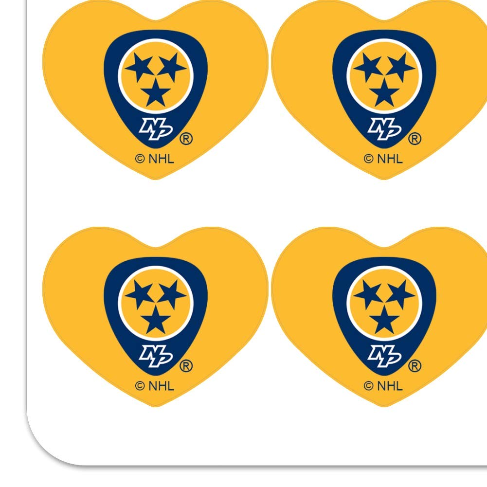 Nashville Predators NHL Heart-Shaped Planner Stickers - Team Logo Decals for Scrapbooking, Bullet Journals & DIY Crafts - Perfect for Hockey Fans & Game Day Decorations