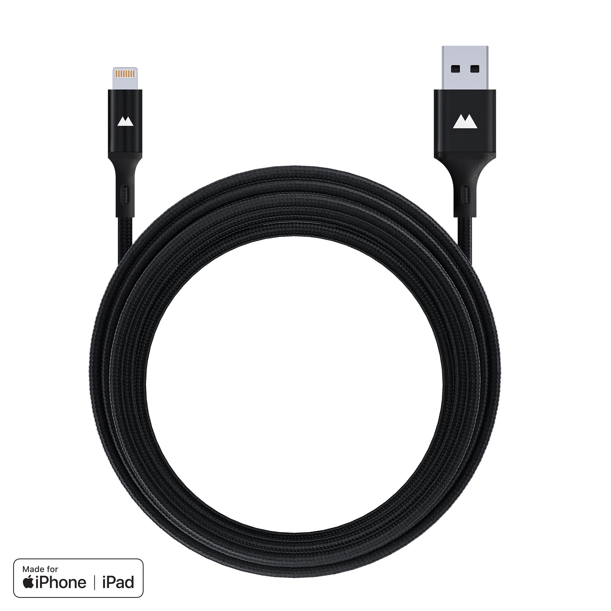 Premium USB A to Lightning Cable - 6ft Fast Charging & Sync Cord for iPhone, iPad - Durable & Tangle-Free - Perfect for Home, Office & Travel