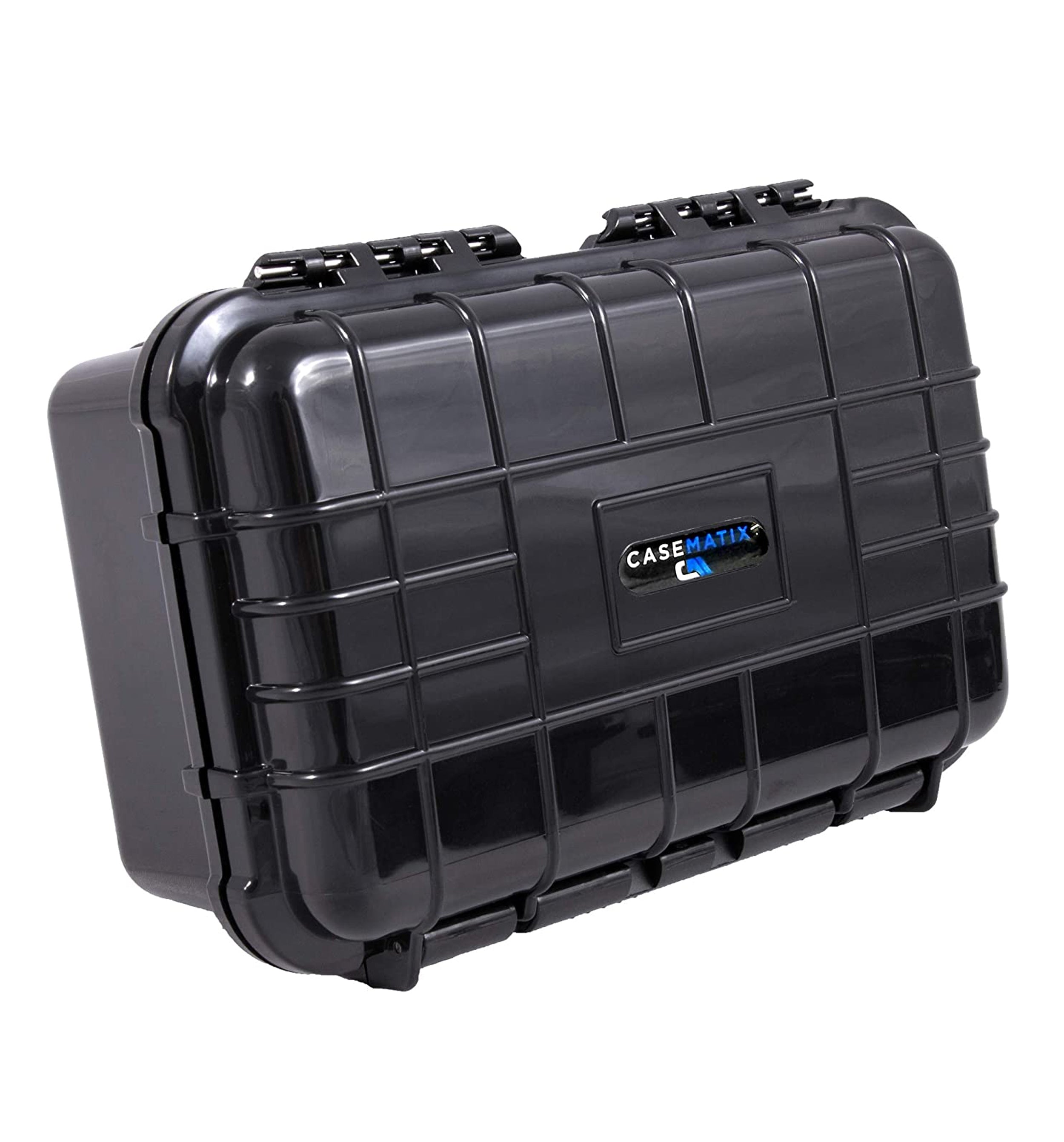CASEMATIX 8 Waterproof Hard Travel Case with Customizable Foam Interior - Fits Accessories up to 6.25 x 3.37 x 2.25 - Perfect for Camera Gear, Tools & Electronics Protection During Travel & Outdoor Adventures