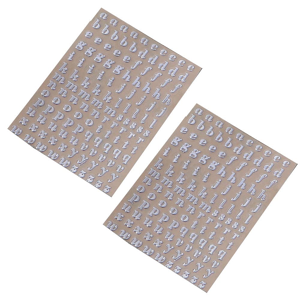 QUQUTWO 26-Piece Uppercase Letter Metal Stickers for Plaster Candles, Aromatherapy, Nail Art - Silver Alphabet Stickers | Perfect for DIY Home Decor, Scrapbooking & Gift Wrapping