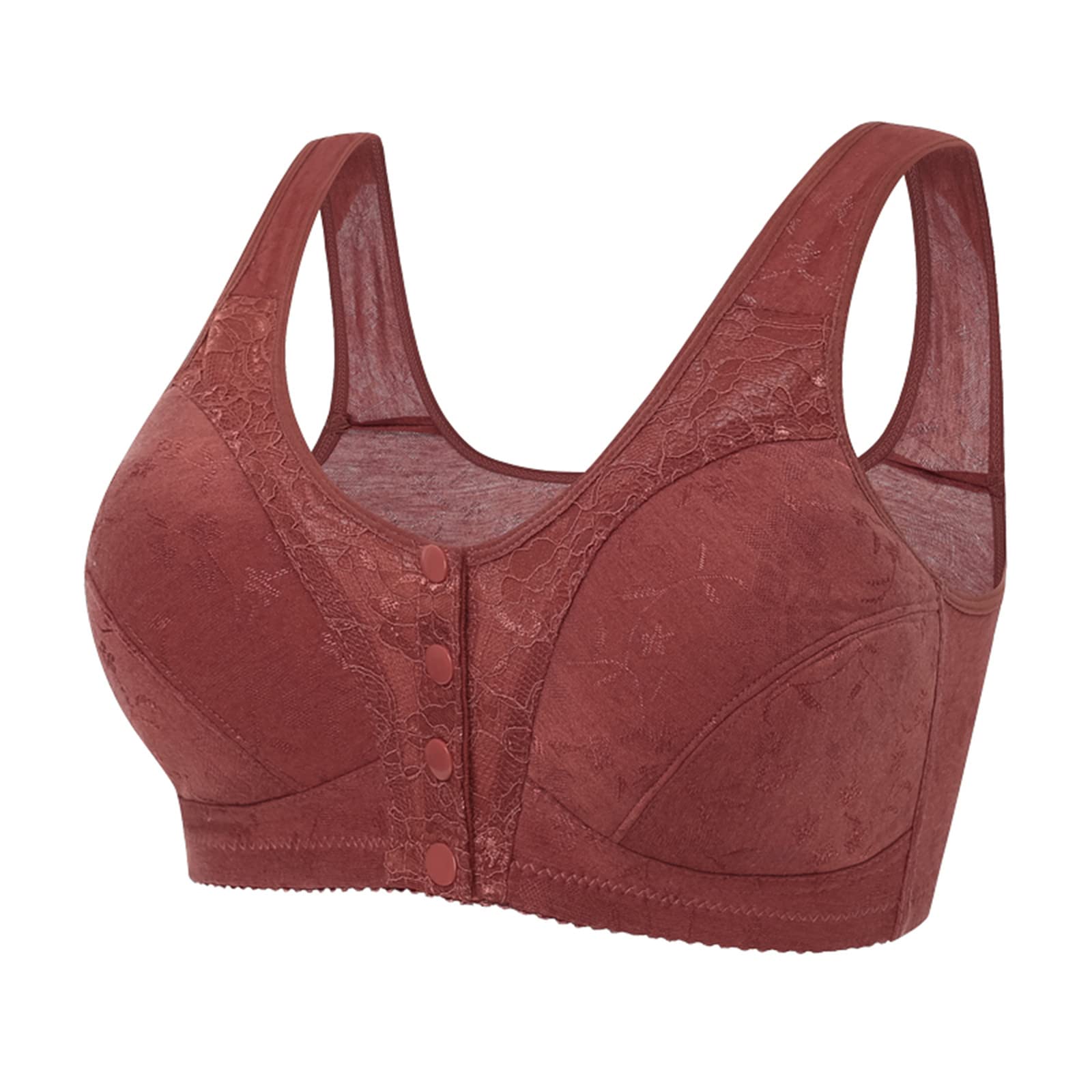 Sexy Front Button Nursing Bras for Women - Large Bust, Adjustable Shoulder Straps, Wirefree & Soft Full Coverage Push Up Bra - Perfect for Breastfeeding Moms & Comfortable Daily Wear