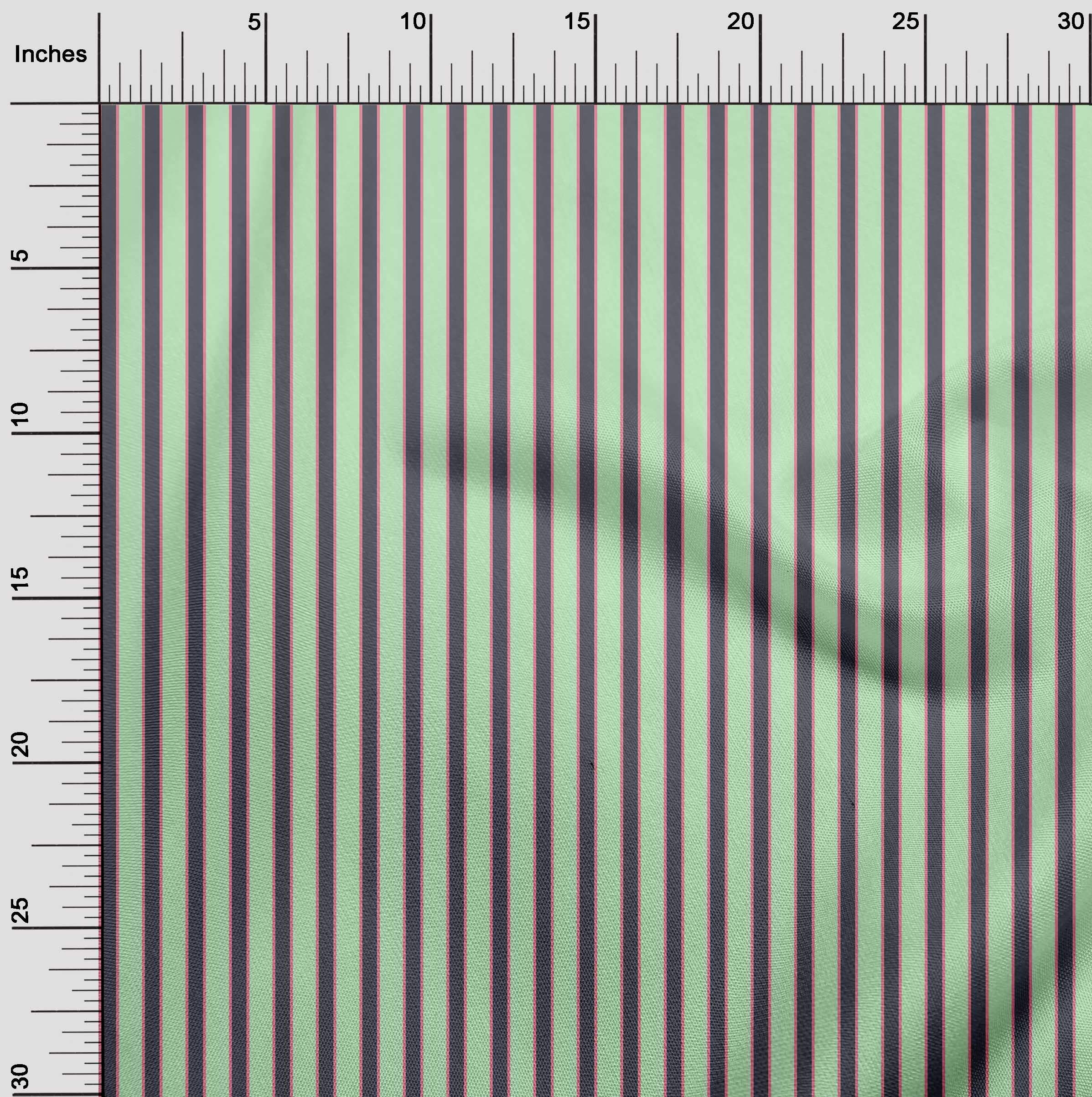 oneOone Organic Cotton Voile Fabric - Shadow Stripe Printed Decor Fabric, 42 Inch Wide | Perfect for Curtains, Drapes, and Home Decor Projects