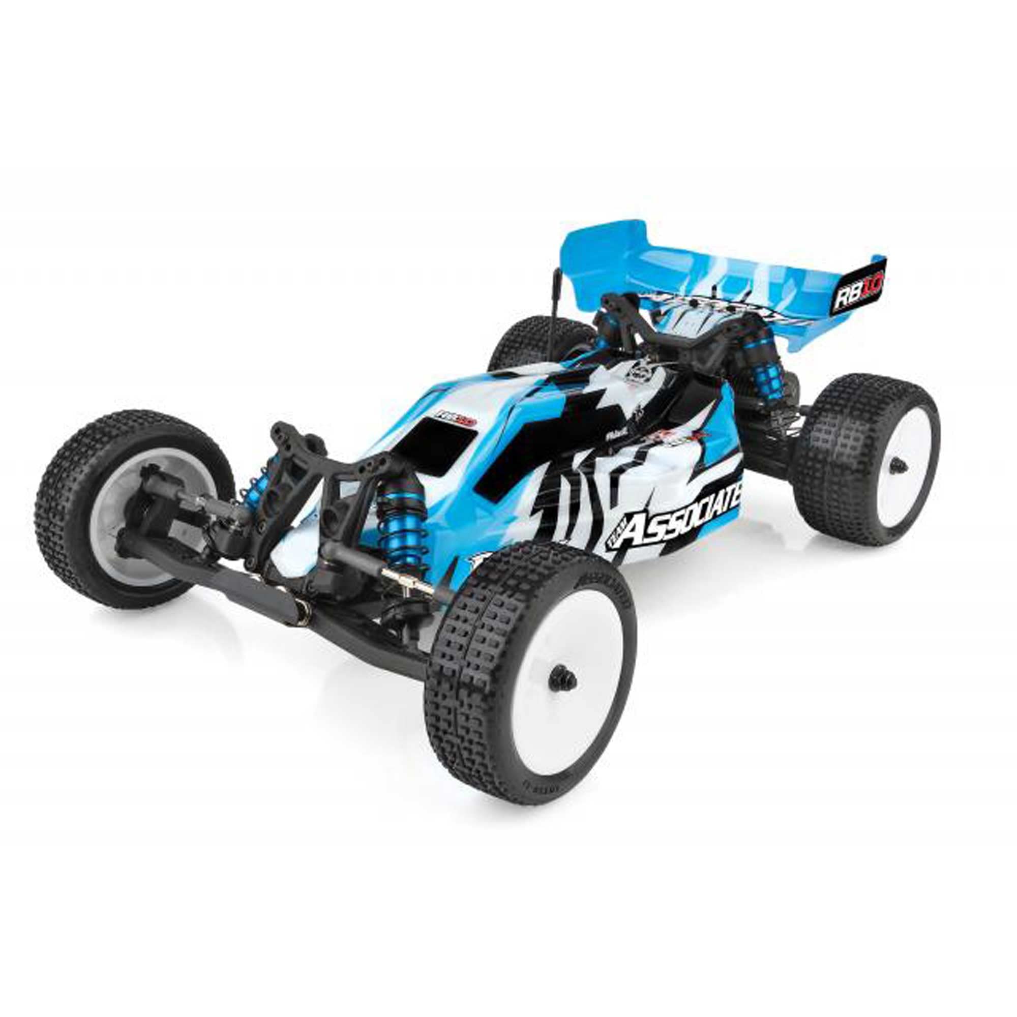 Team Associated 1/10 RB10 2WD RTR Buggy RC Car - Blue (ASC90031) | Ready-to-Run Remote Control Vehicle for Off-Road Racing & Backyard Bashing | Battery & Charger Not Included