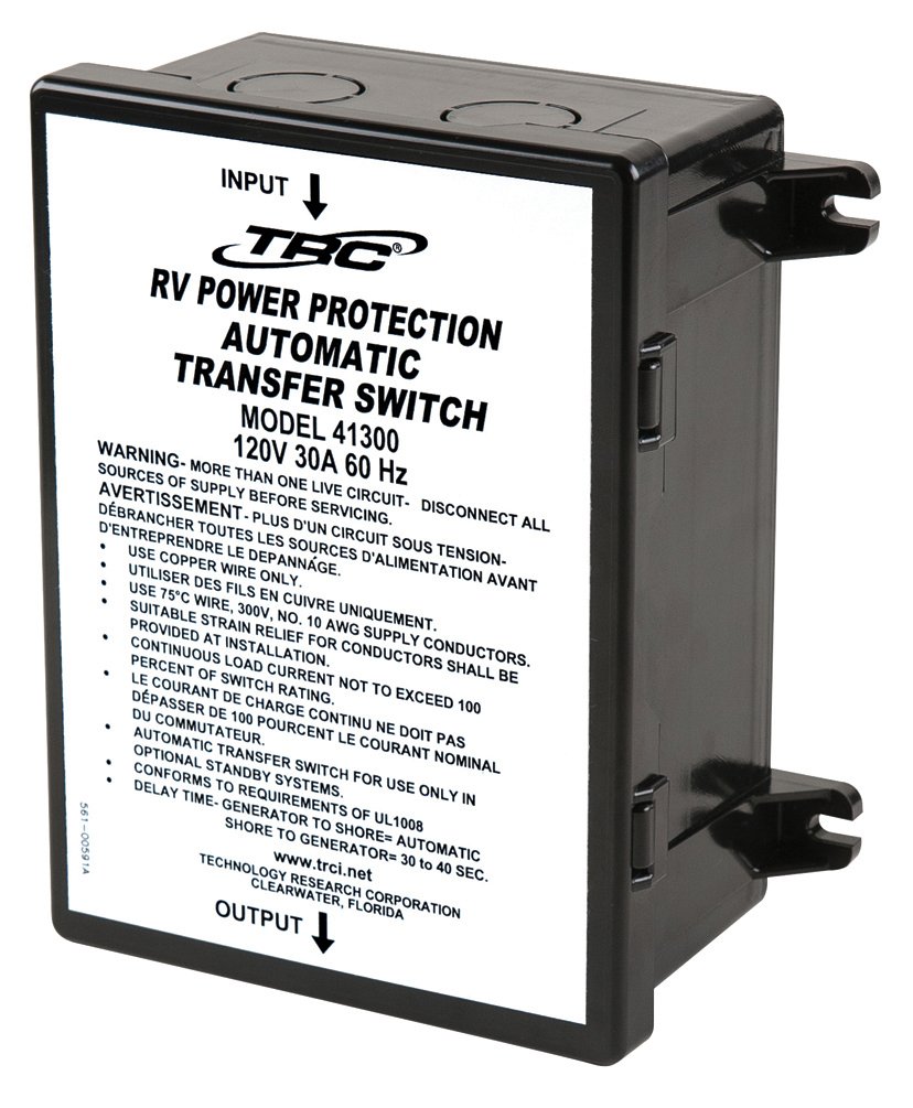 Surge Guard 41300 30A RV Transfer Switch - Automatic Power Protection for RVs, Campers & Trailers - Safe Electrical Switching for Outdoor Adventures