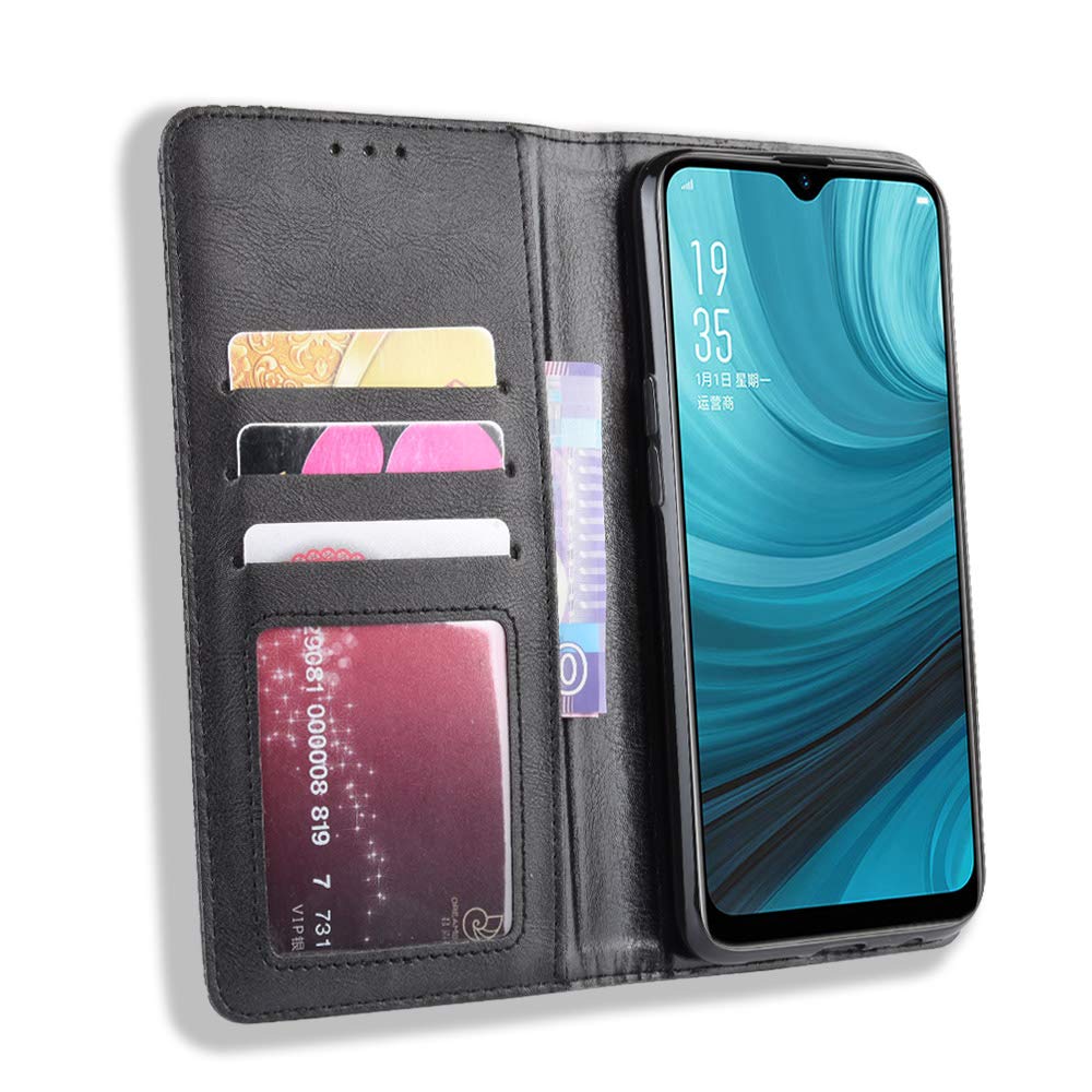 Premium PU Leather Flip Case for Oppo A5s/CPH1909 - Slim Protective Cover with Card Slots | Perfect for Work, Travel & Daily Use